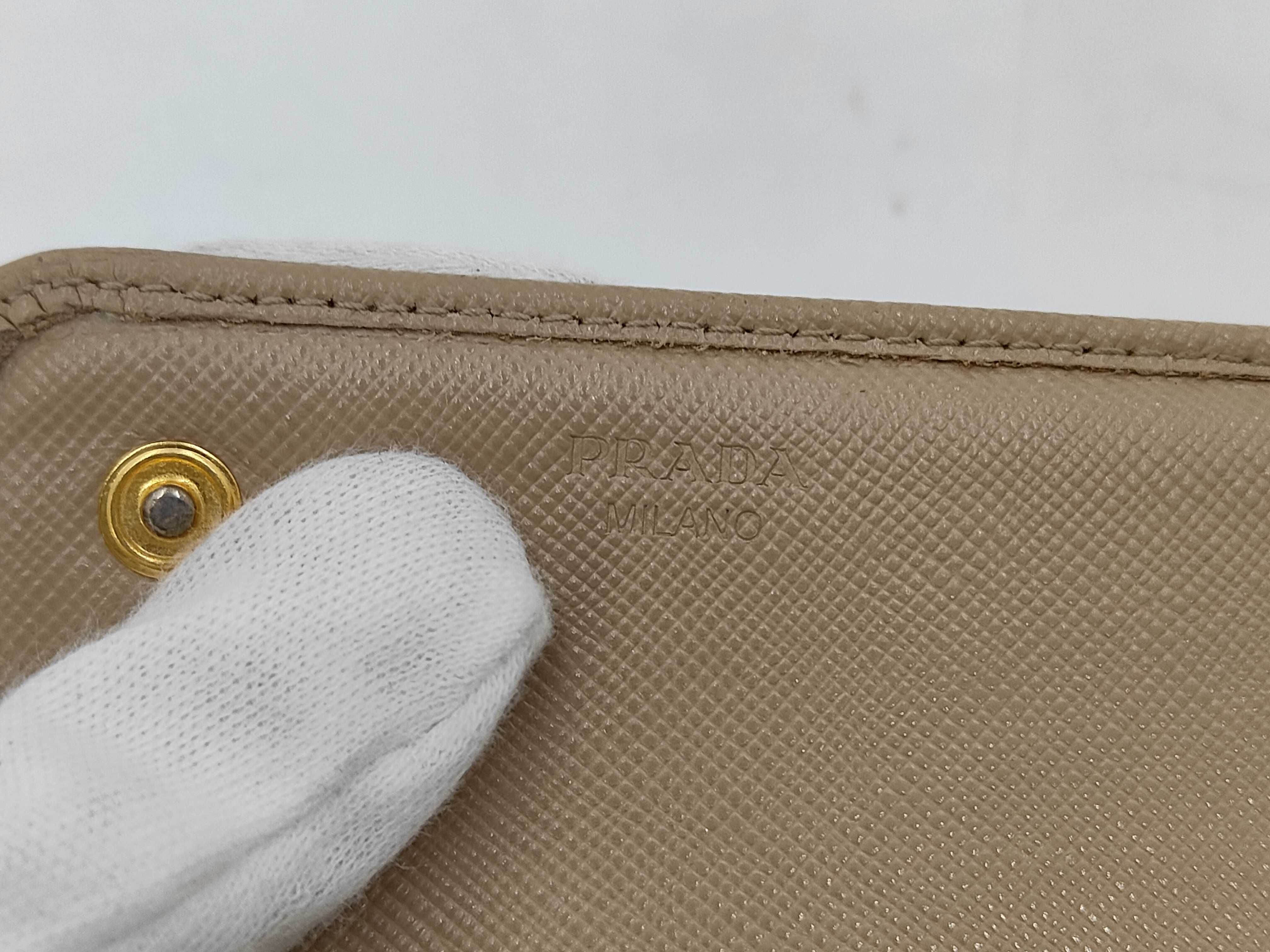 long wallet Saffiano beige wallet — view 6