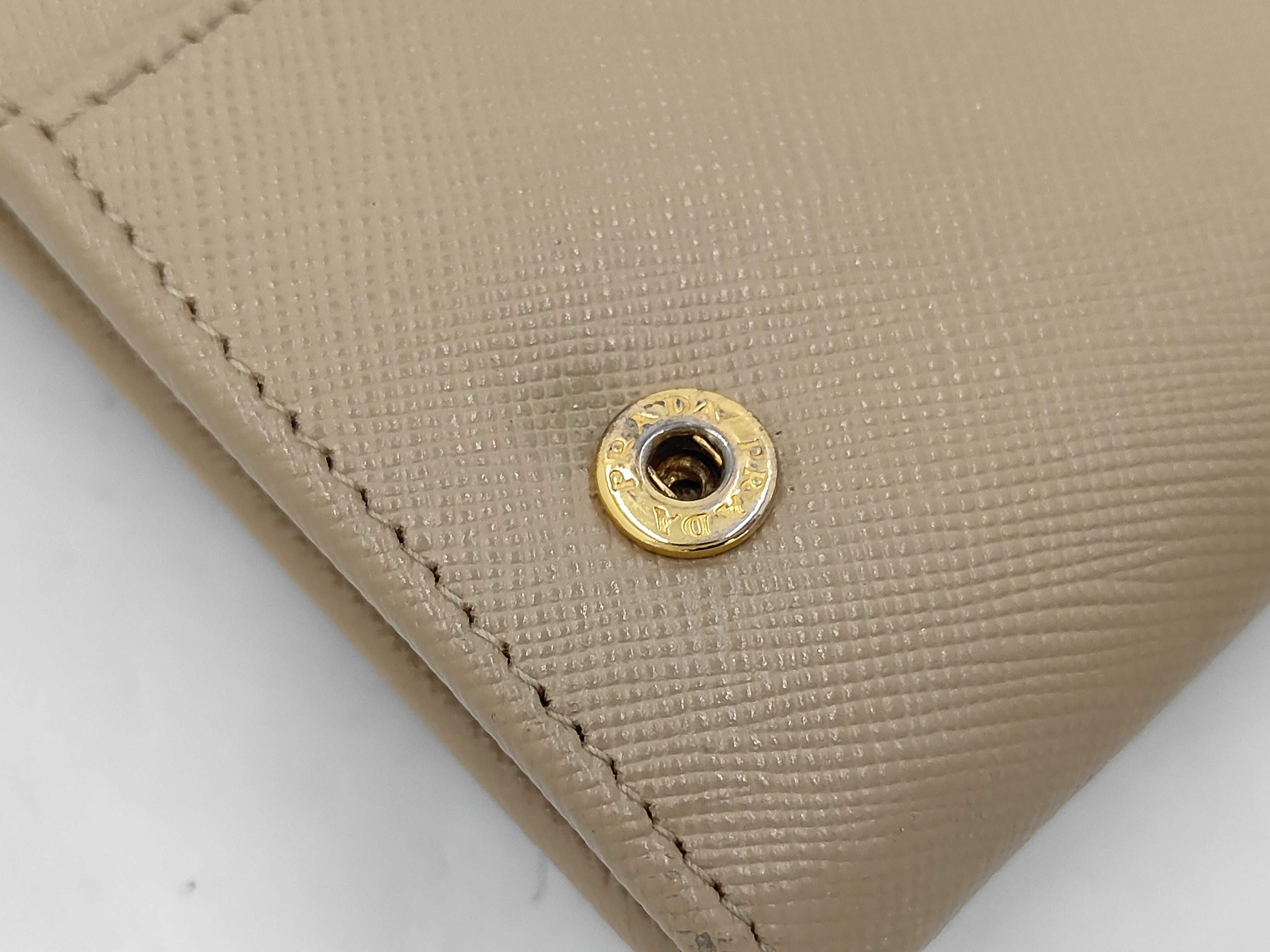 long wallet Saffiano beige wallet — view 7