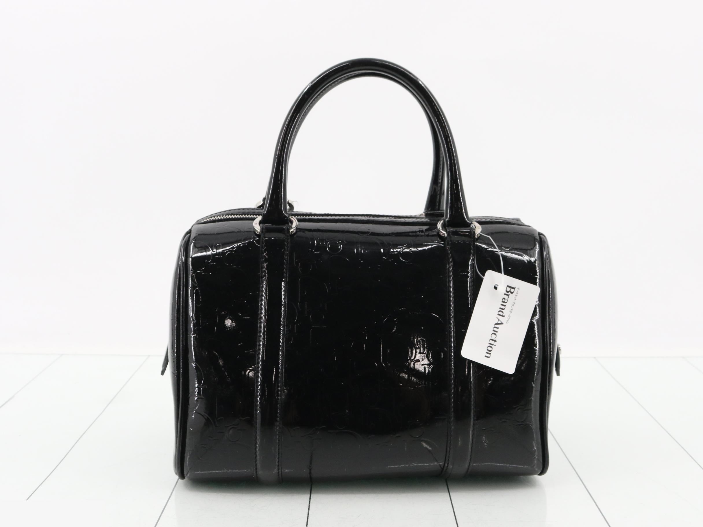 Trotter patent leather handbag, black — view 2