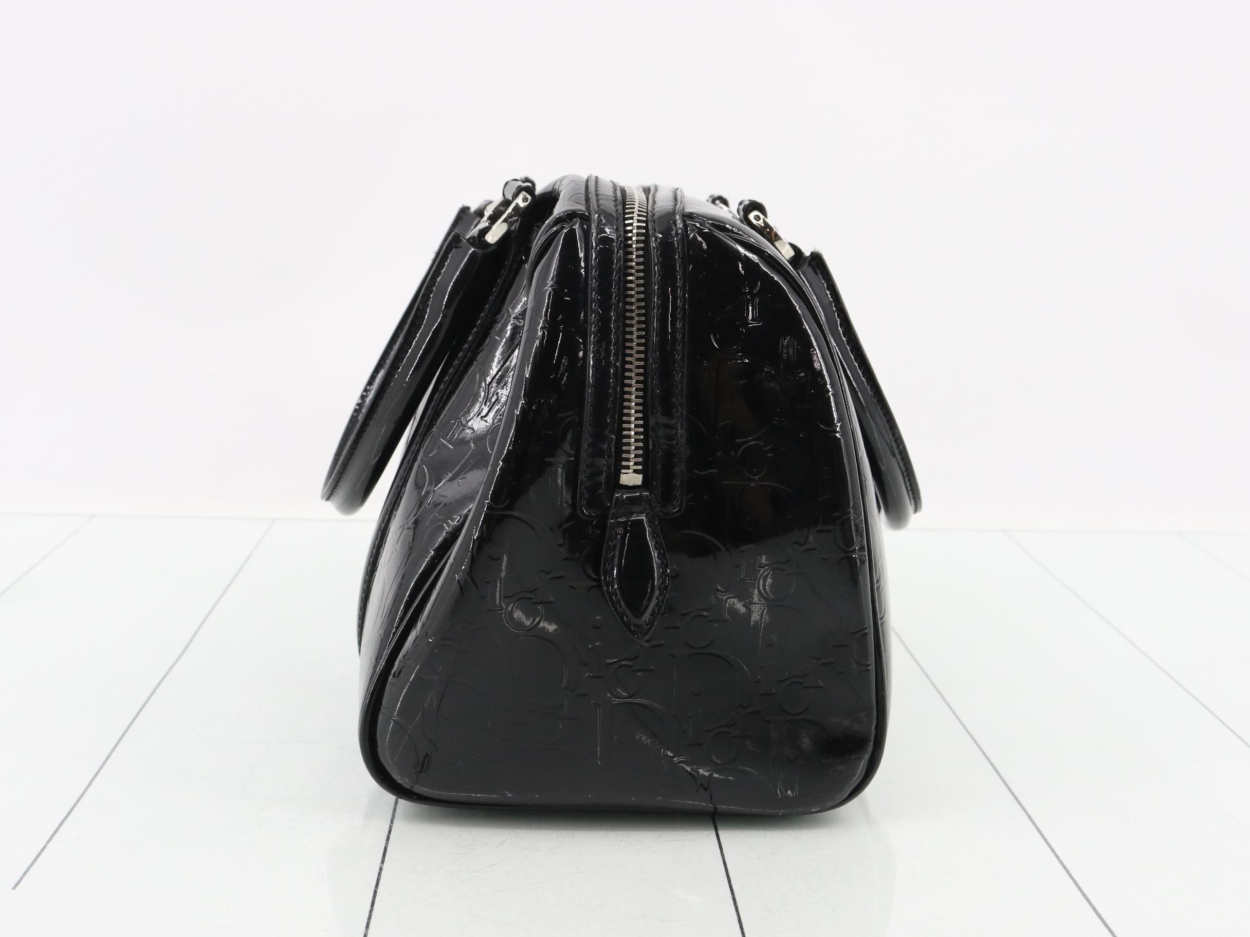 Trotter patent leather handbag, black — view 3