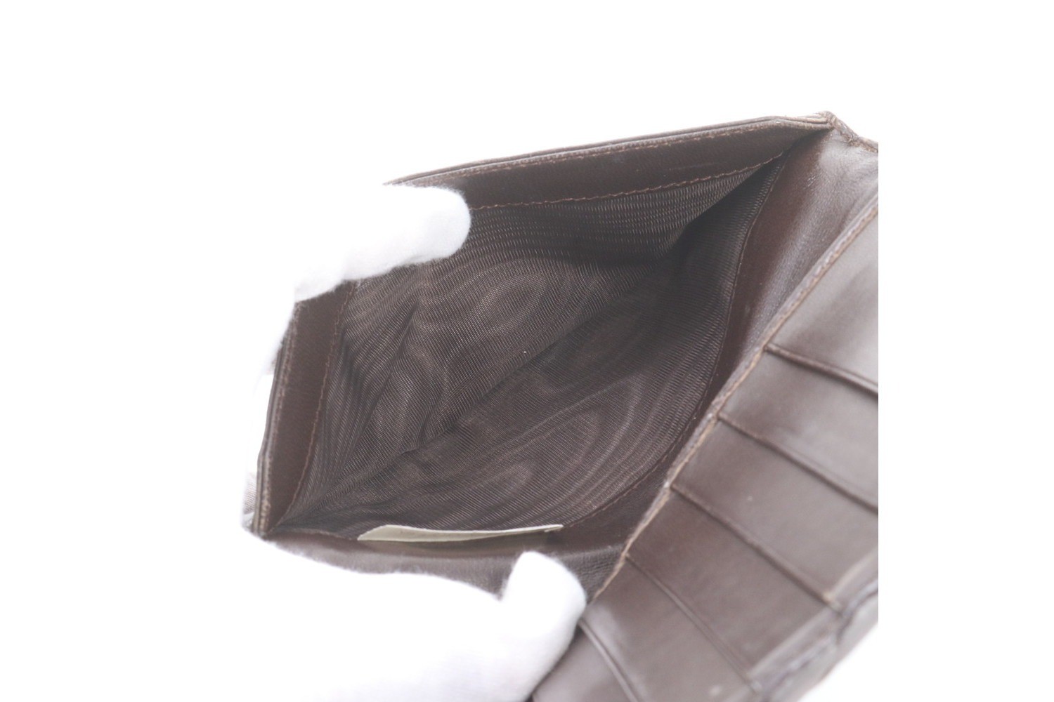 Intrecciato 114074 Leather Long Wallet, Bi-fold — view 8