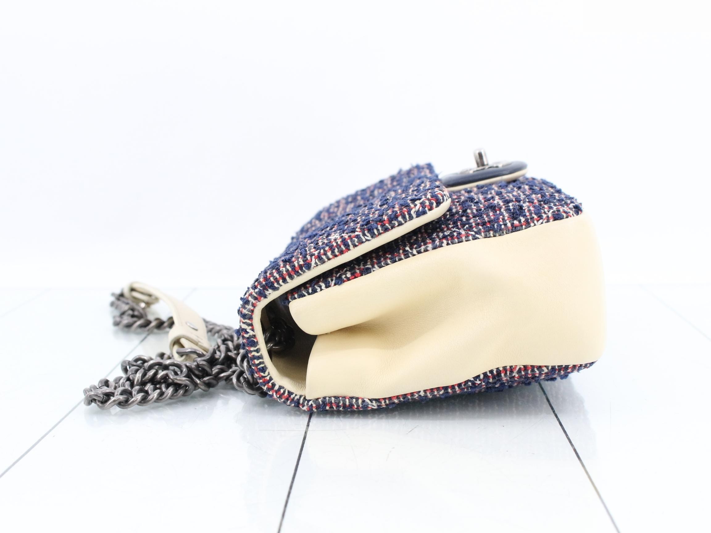 Tweed chain shoulder bag — view 4
