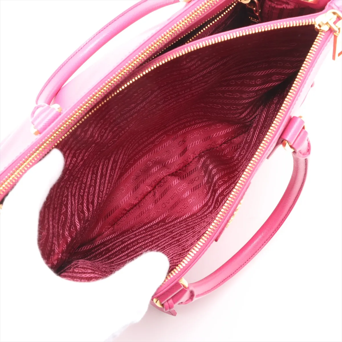 Saffiano Galleria Leather 2WAY Handbag Pink — view 13