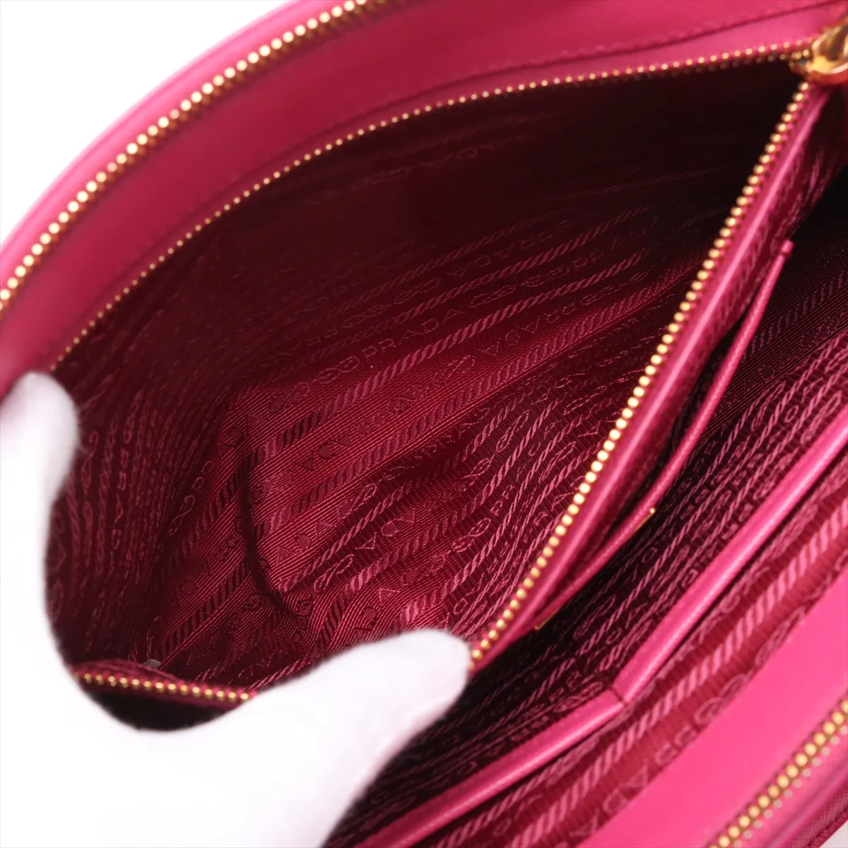 Saffiano Galleria Leather 2WAY Handbag Pink — view 9
