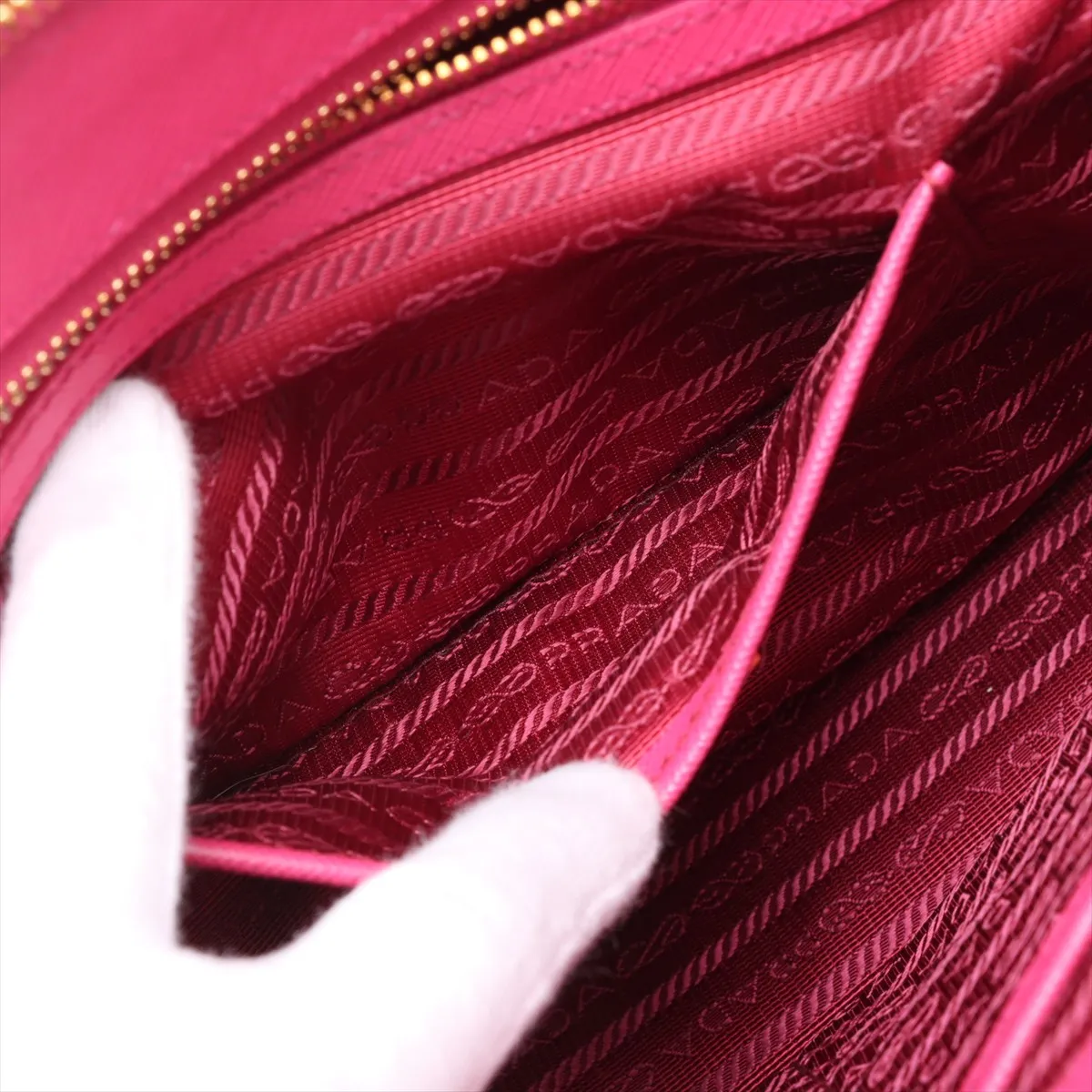 Saffiano Galleria Leather 2WAY Handbag Pink — view 10