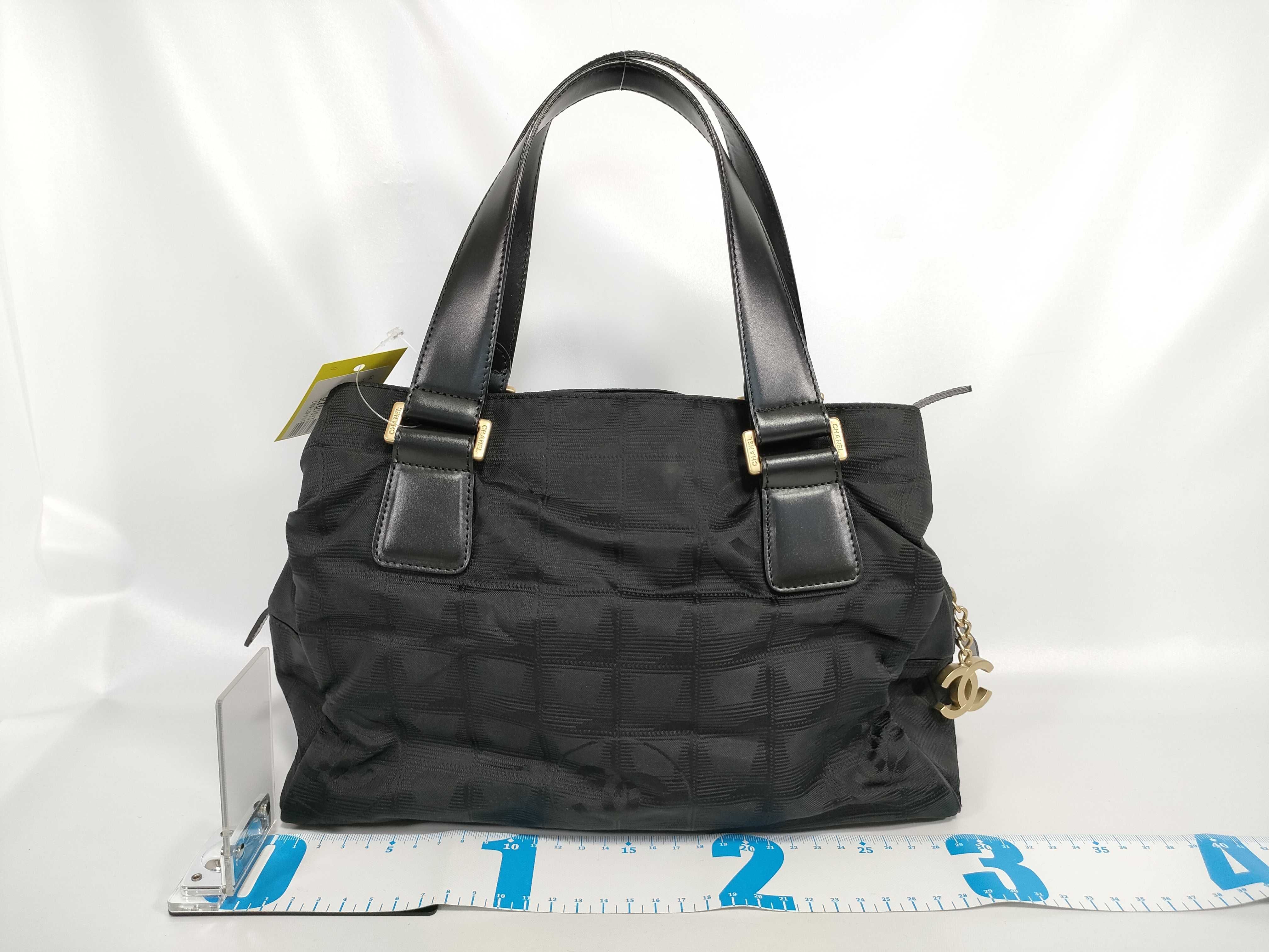 New Travel Line Coco Mark Charm Gold Hardware Black Handbag — view 2