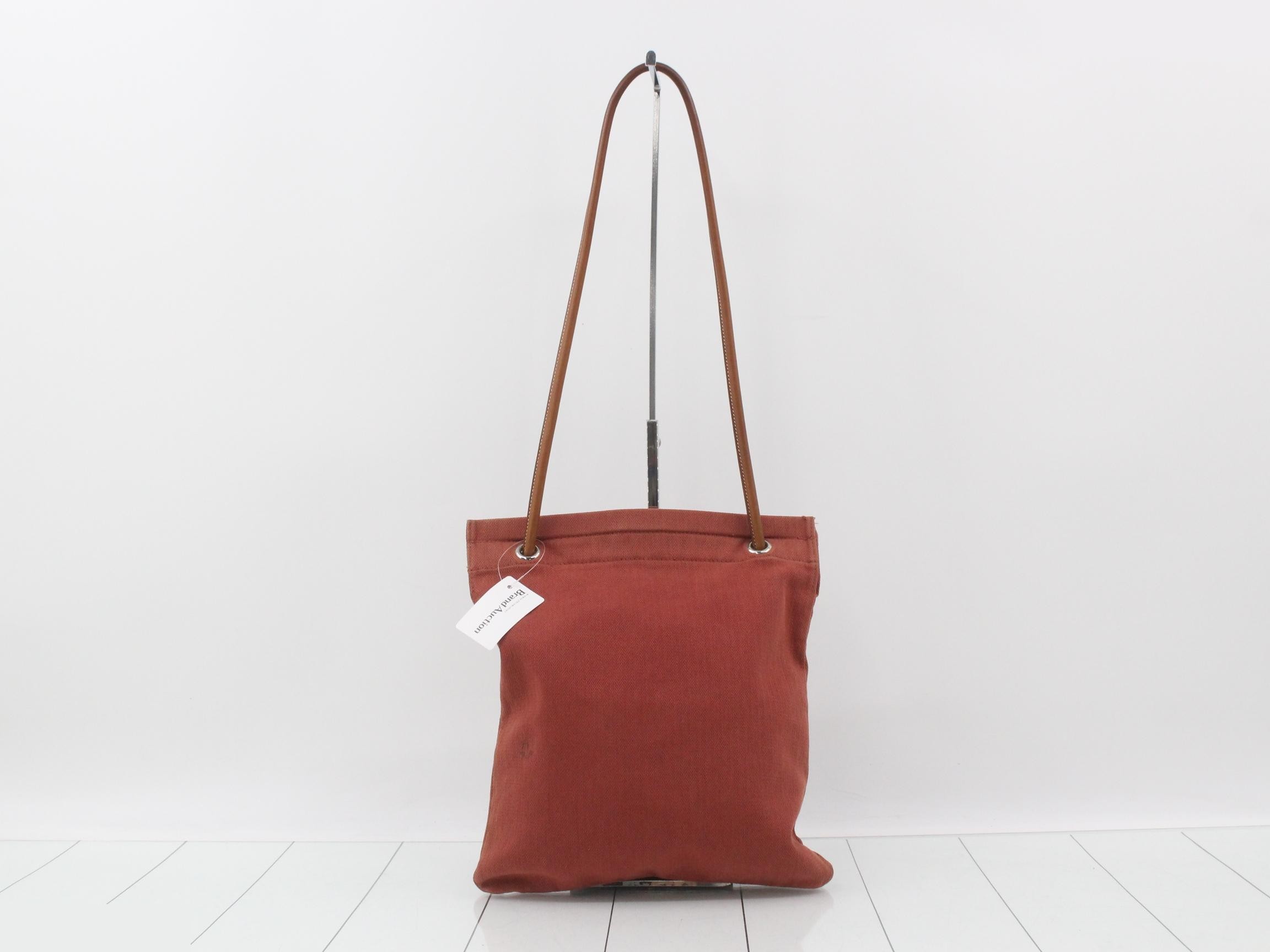 Aline PM Terracotta Canvas Leather — view 2
