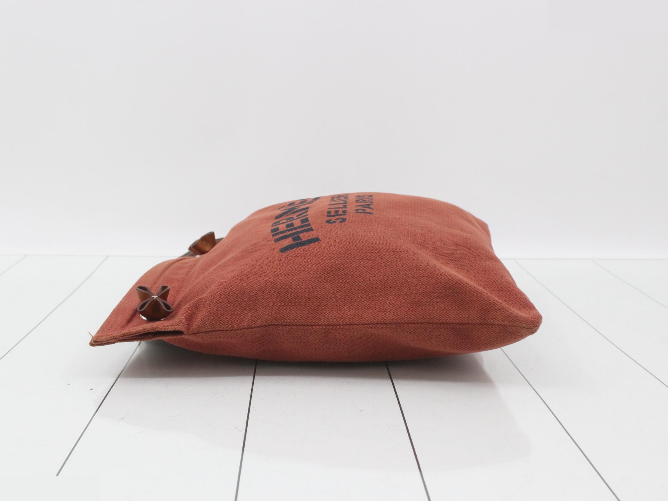 Aline PM Terracotta Canvas Leather — view 4