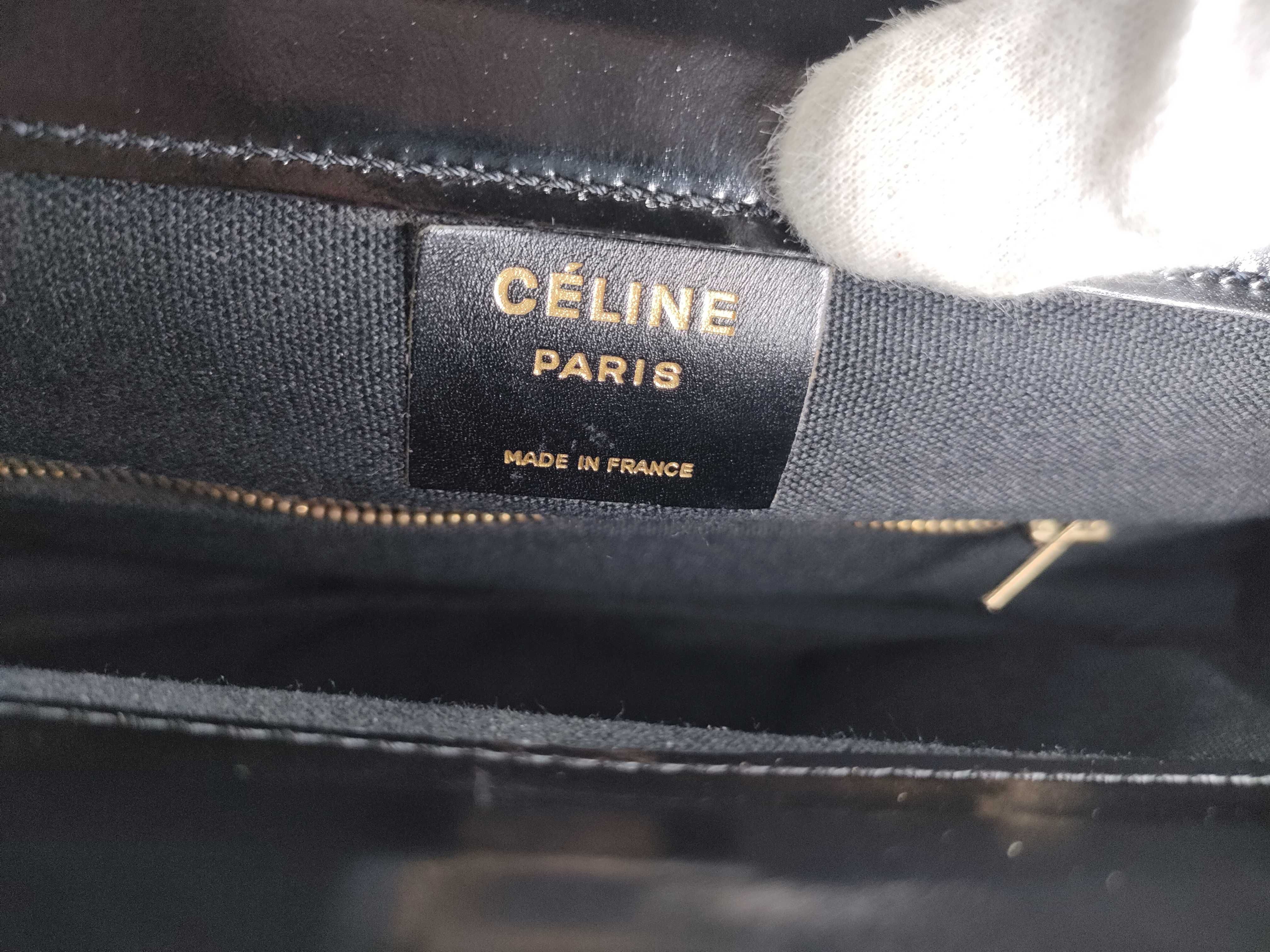 Triomphe Chain Shoulder Bag, Velvet, Black Shoulder Bag — view 11