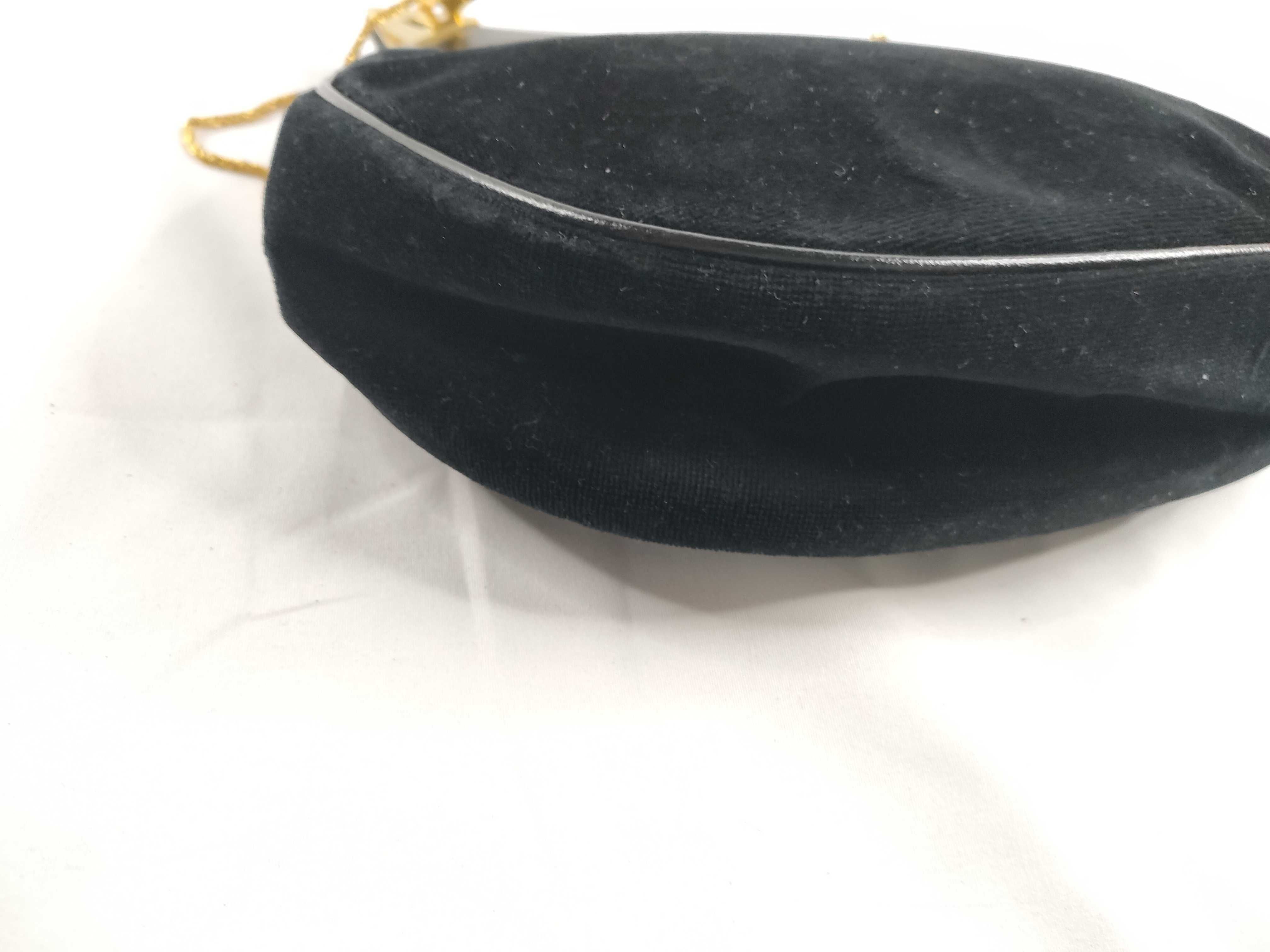 Triomphe Chain Shoulder Bag, Velvet, Black Shoulder Bag — view 3