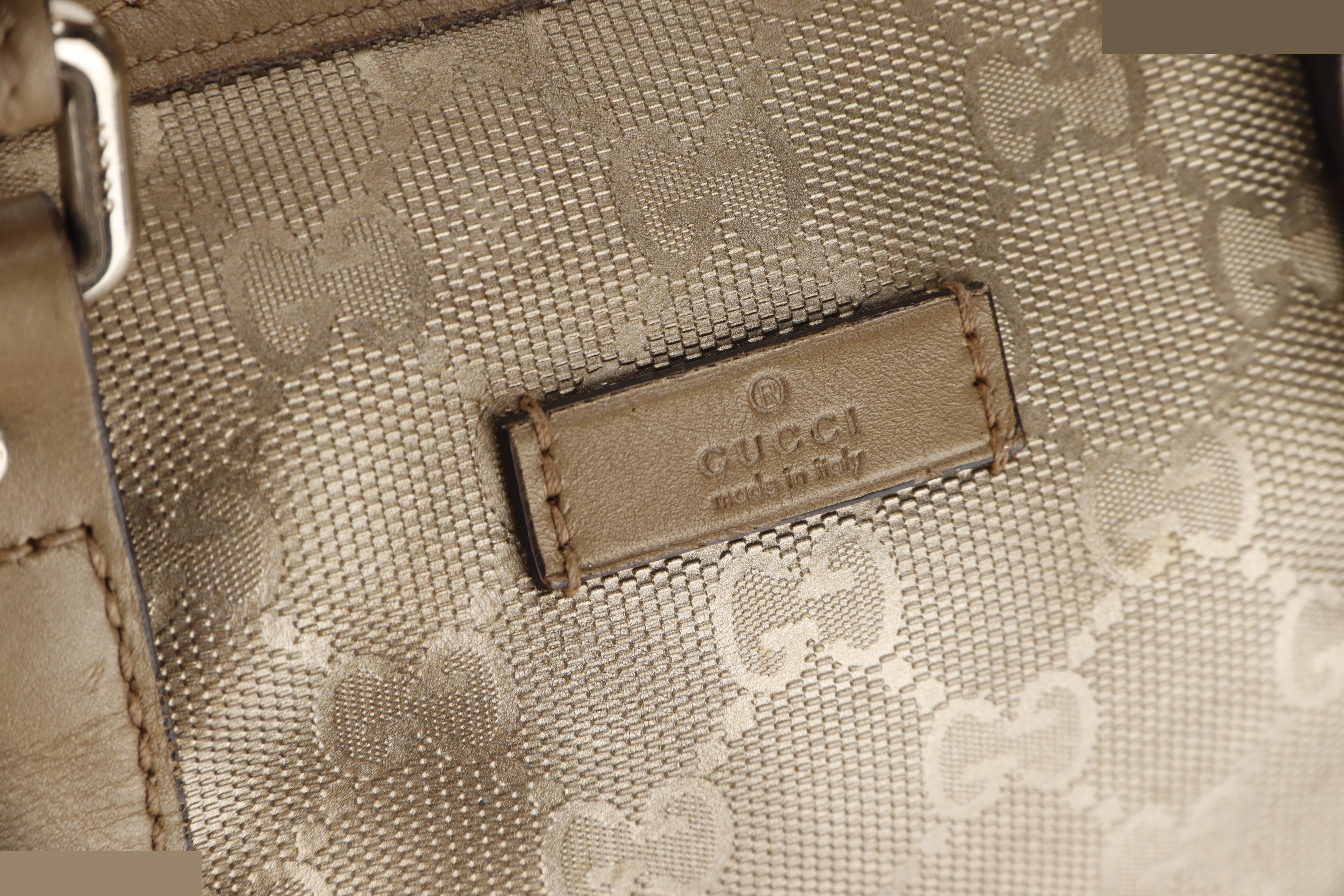 JPY BOSTON BAG GG GOLD CANVAS SHW — view 6