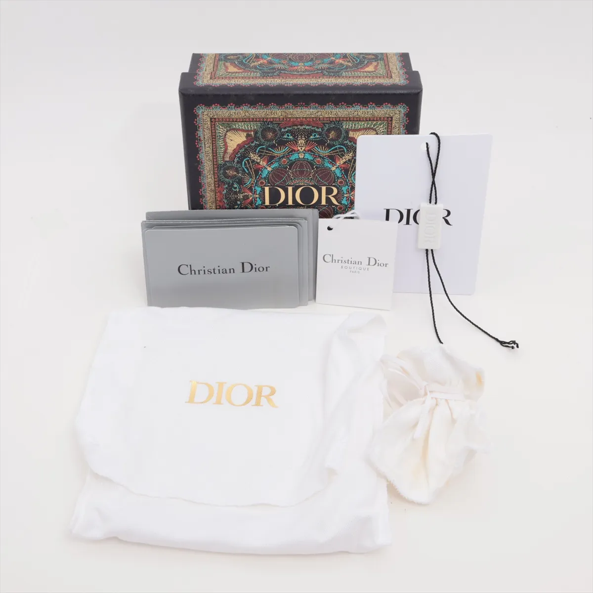 Lady Dior Lotus Wallet Patent Leather Compact Wallet Red — view 9