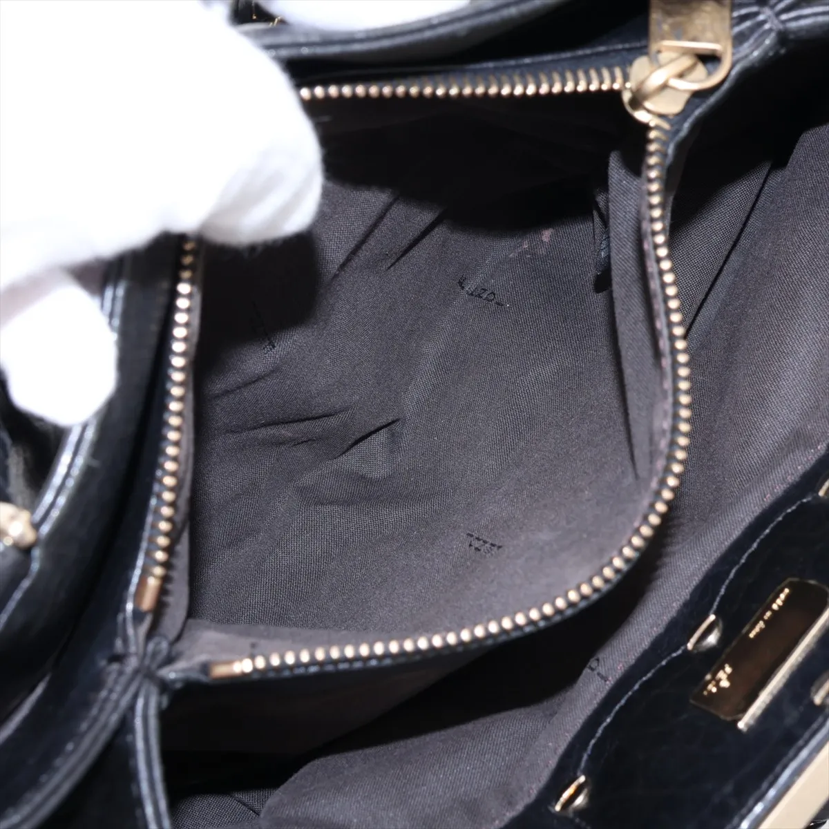 8BR615 Leather Shoulder Bag, Black — view 8