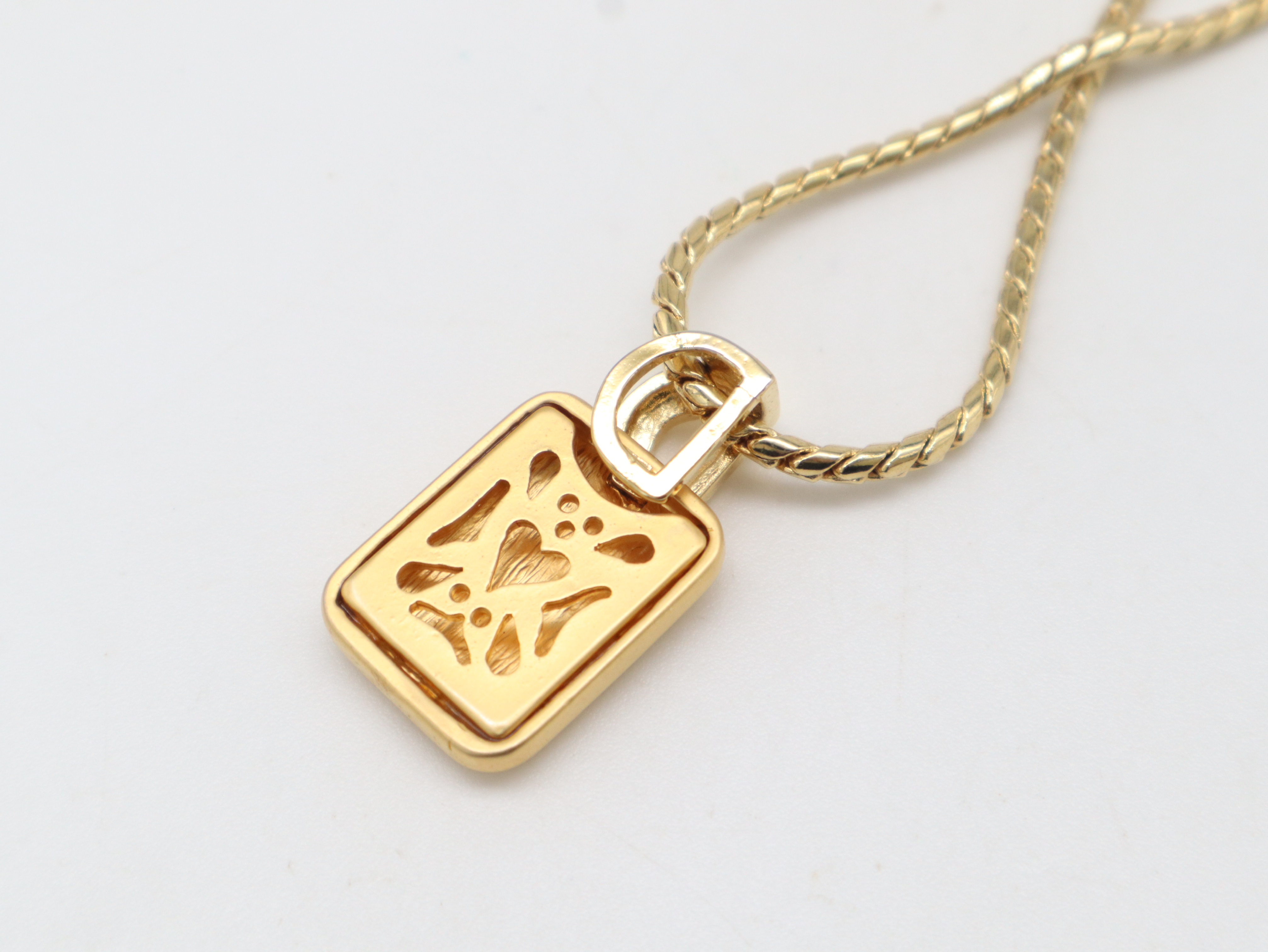 logo plate necklace — view 5