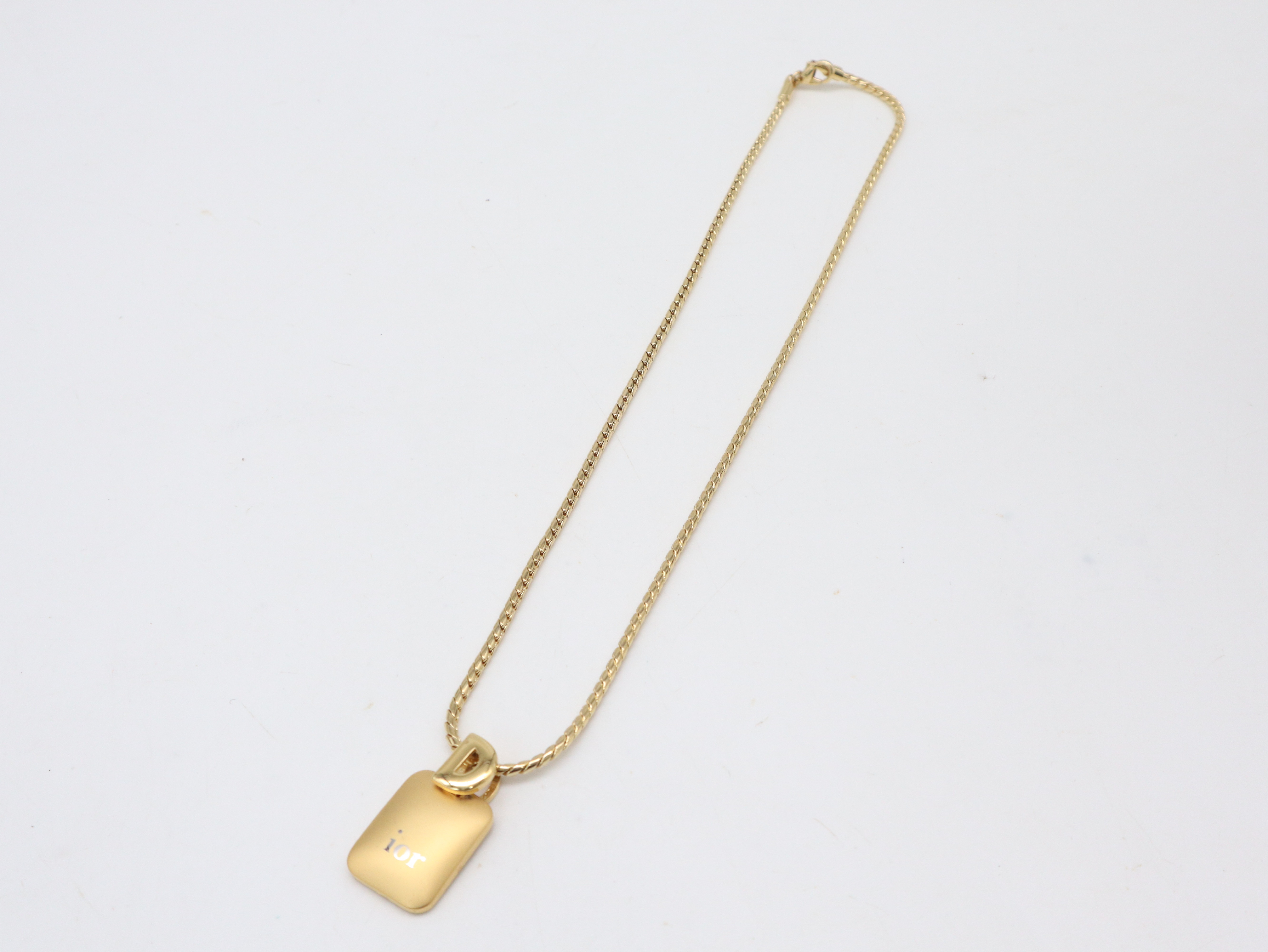 logo plate necklace — view 6