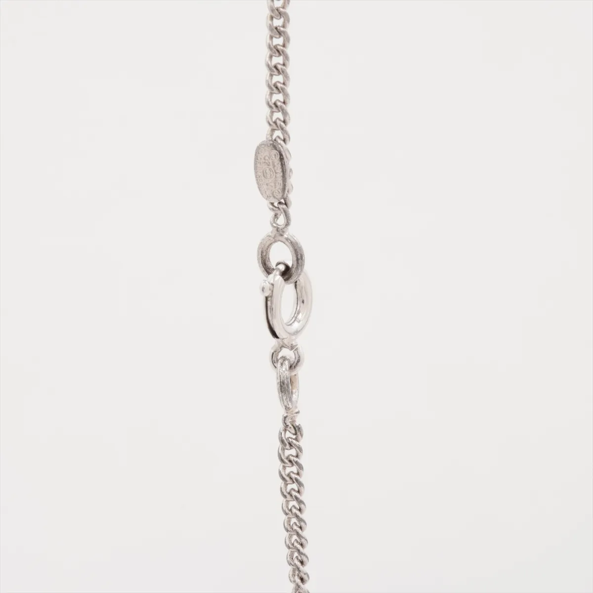 Coco Mark 07V Necklace, Metal, Silver x Ivory. Shows signs of wear, — view 3