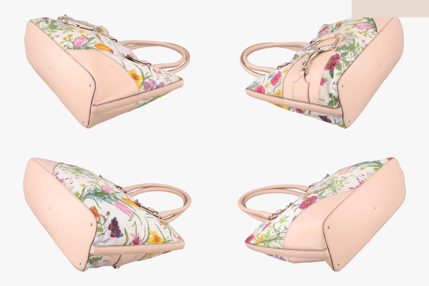 Horsebit Medium Hustler Canvas x Leather Ivory x Pink x Mar — view 4