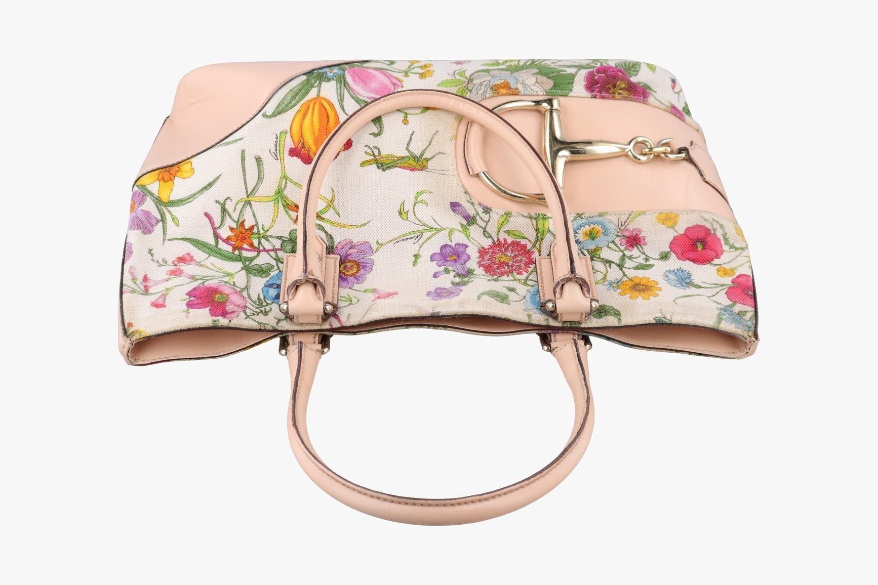 Horsebit Medium Hustler Canvas x Leather Ivory x Pink x Mar — view 5
