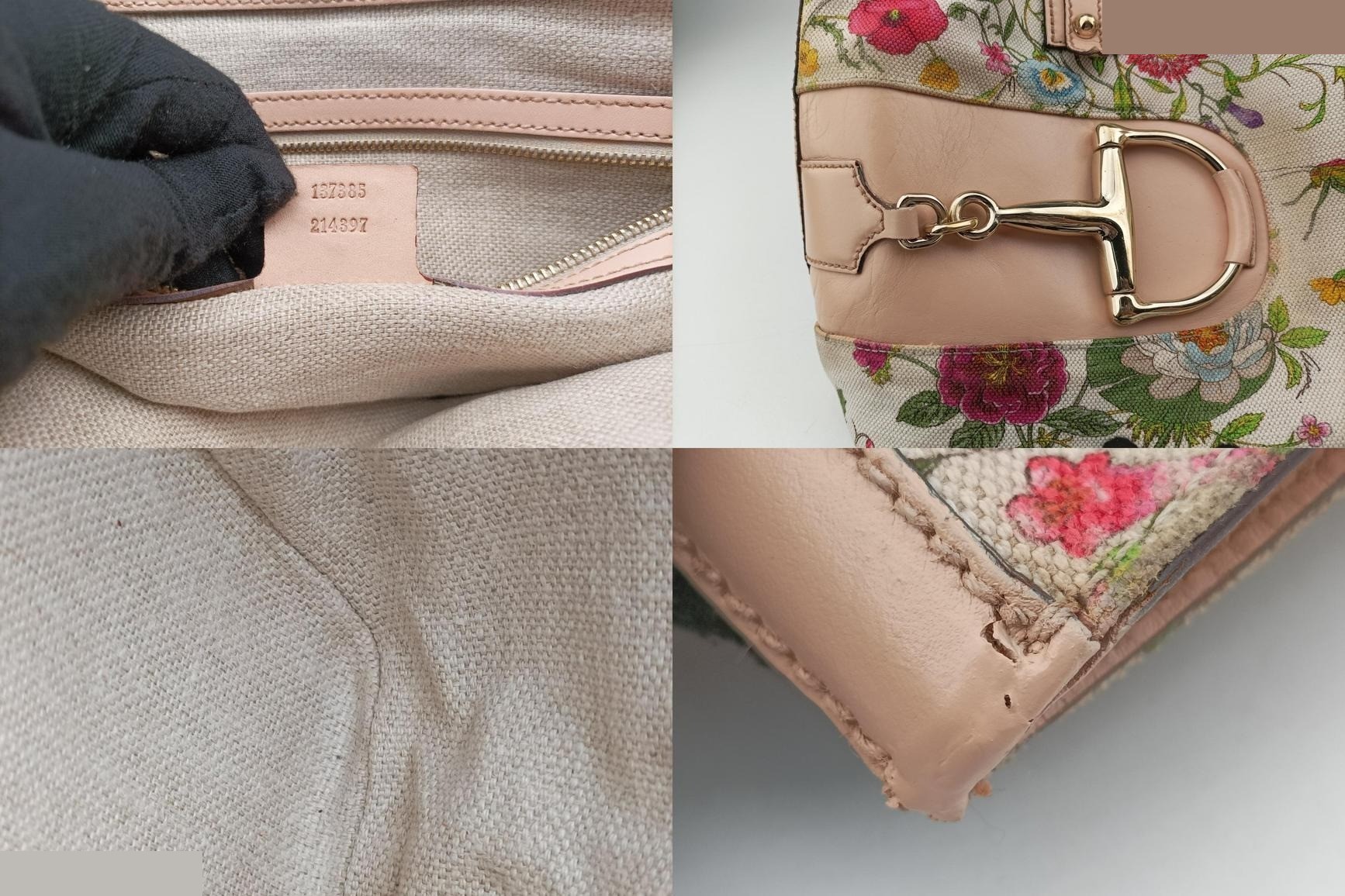 Horsebit Medium Hustler Canvas x Leather Ivory x Pink x Mar — view 8