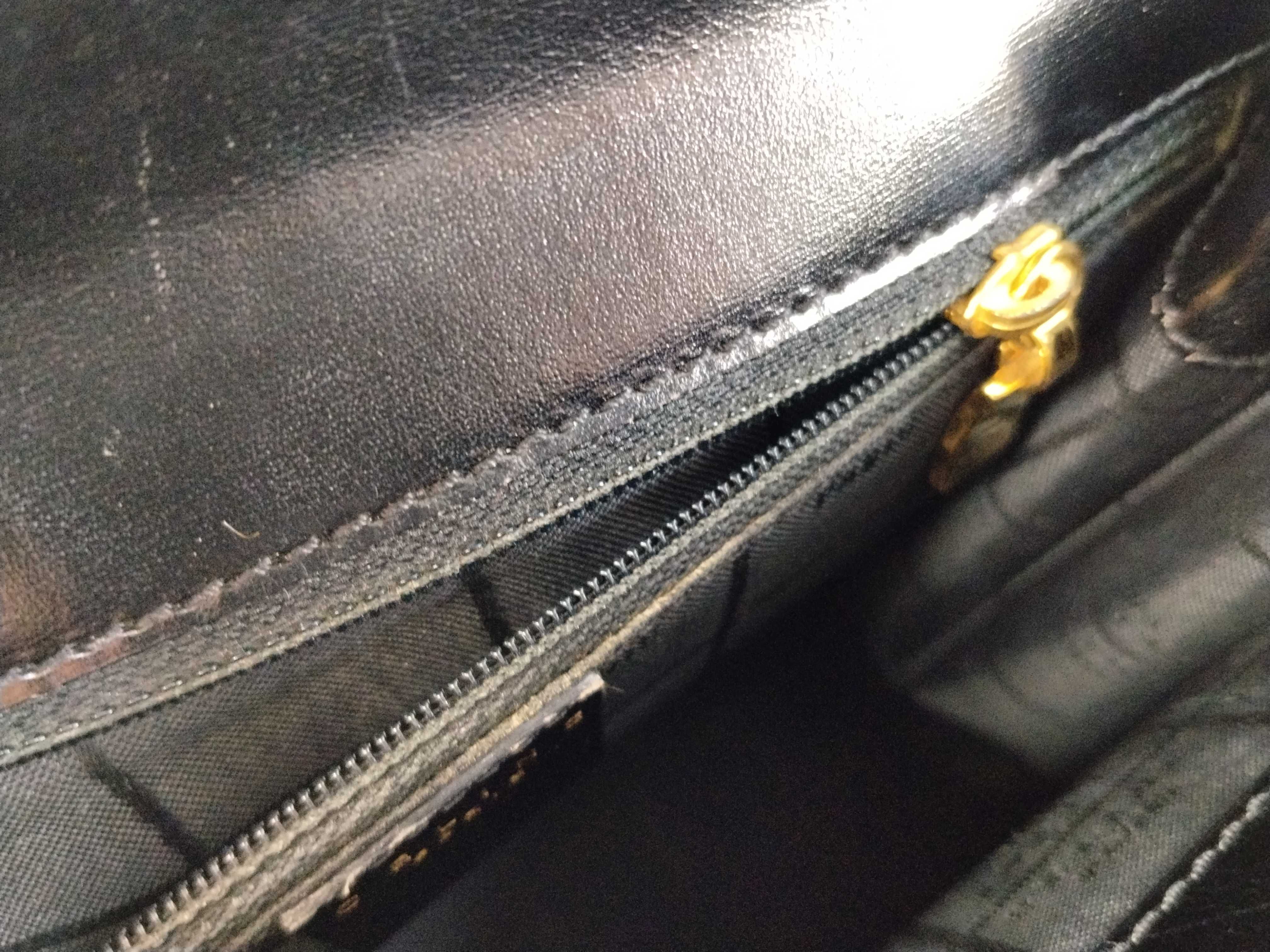 Leather Turnlock Shoulder Bag — view 12