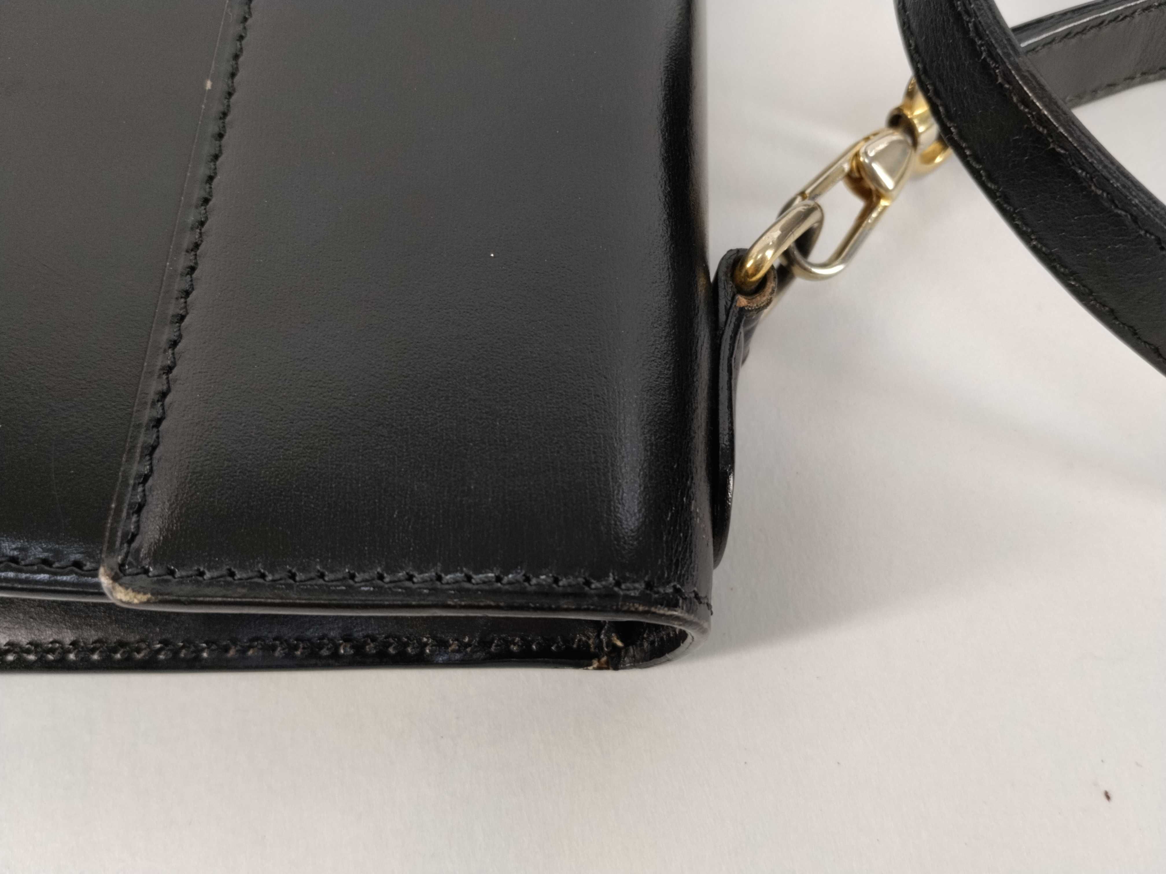 Leather Turnlock Shoulder Bag — view 5