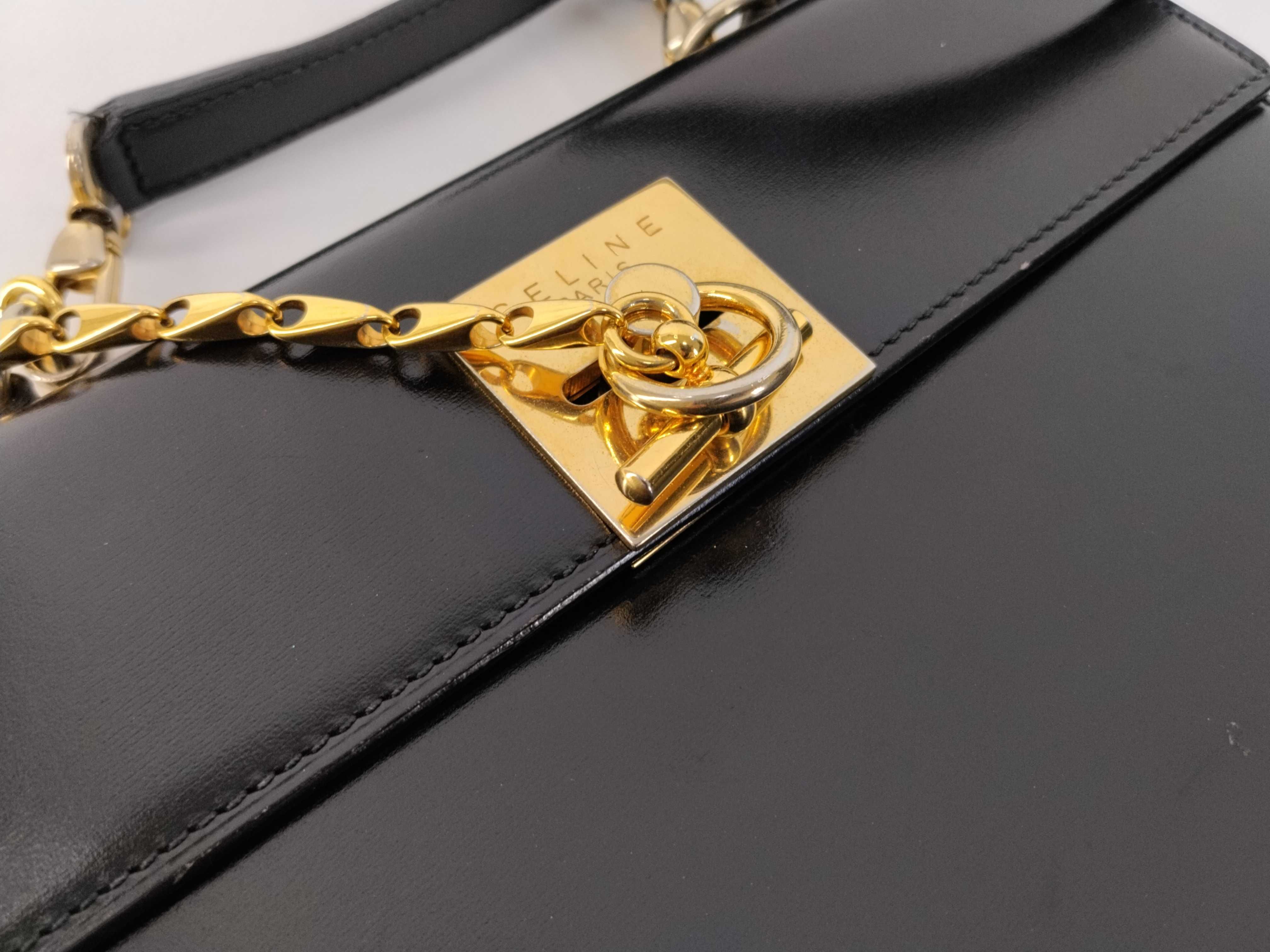 Leather Turnlock Shoulder Bag — view 8