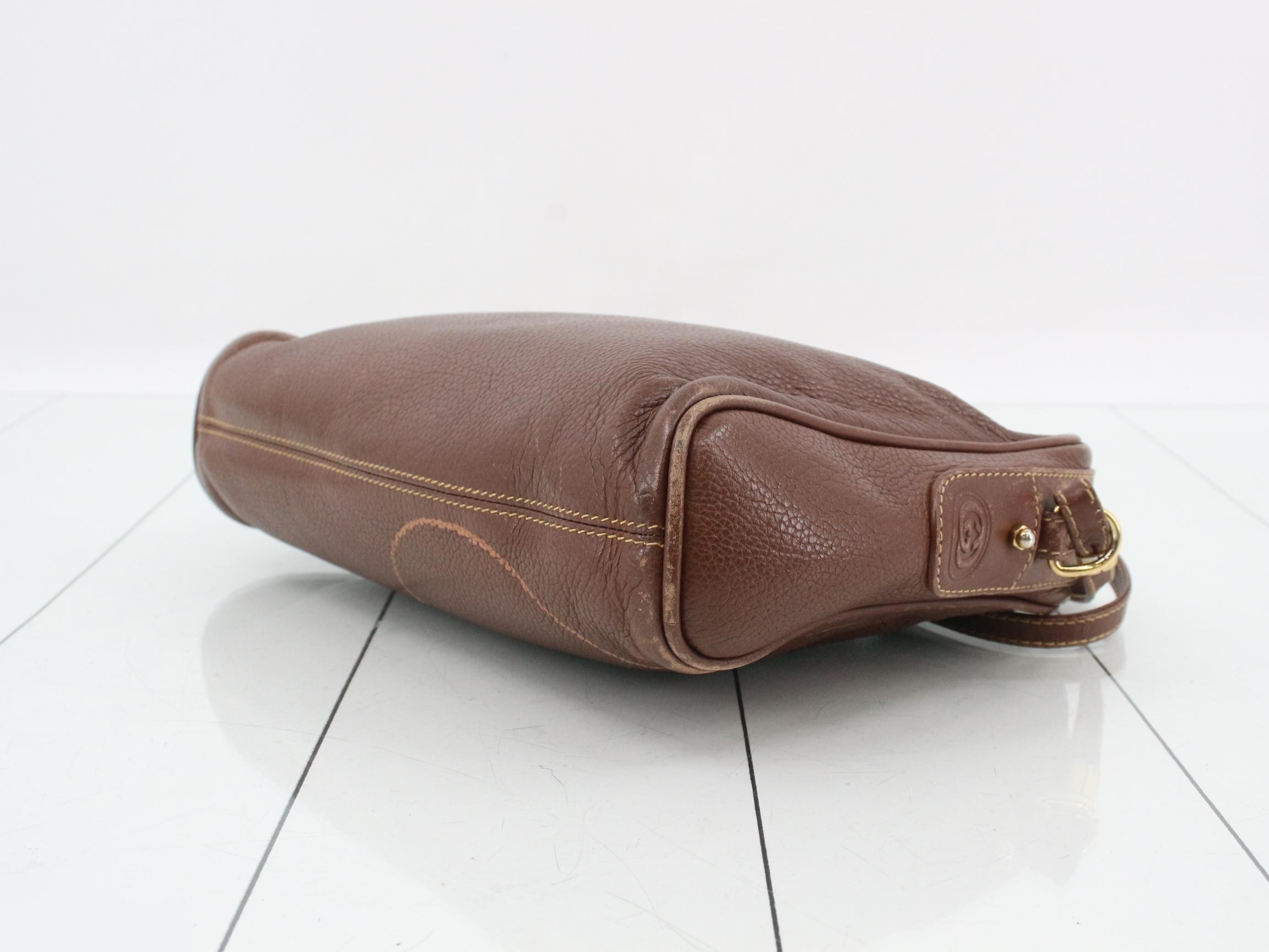 Leather shoulder bag, brown tones — view 6