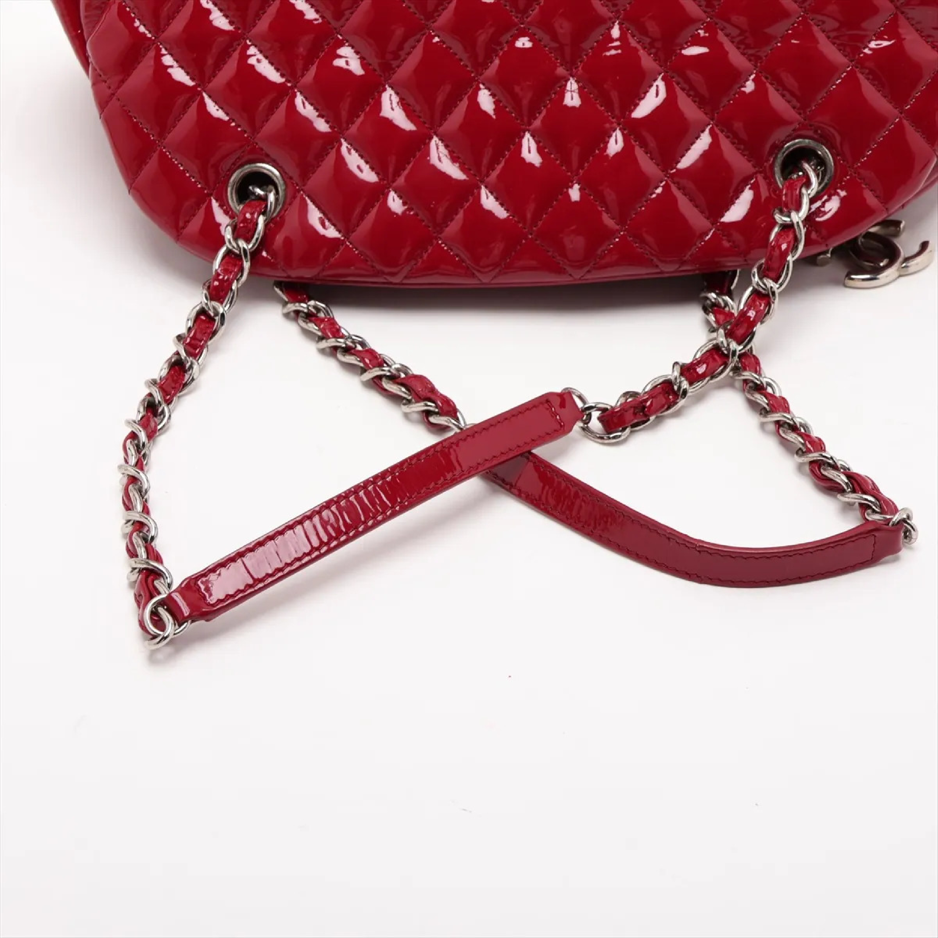 Mademoiselle Patent Leather Chain Shoulder Bag — view 3