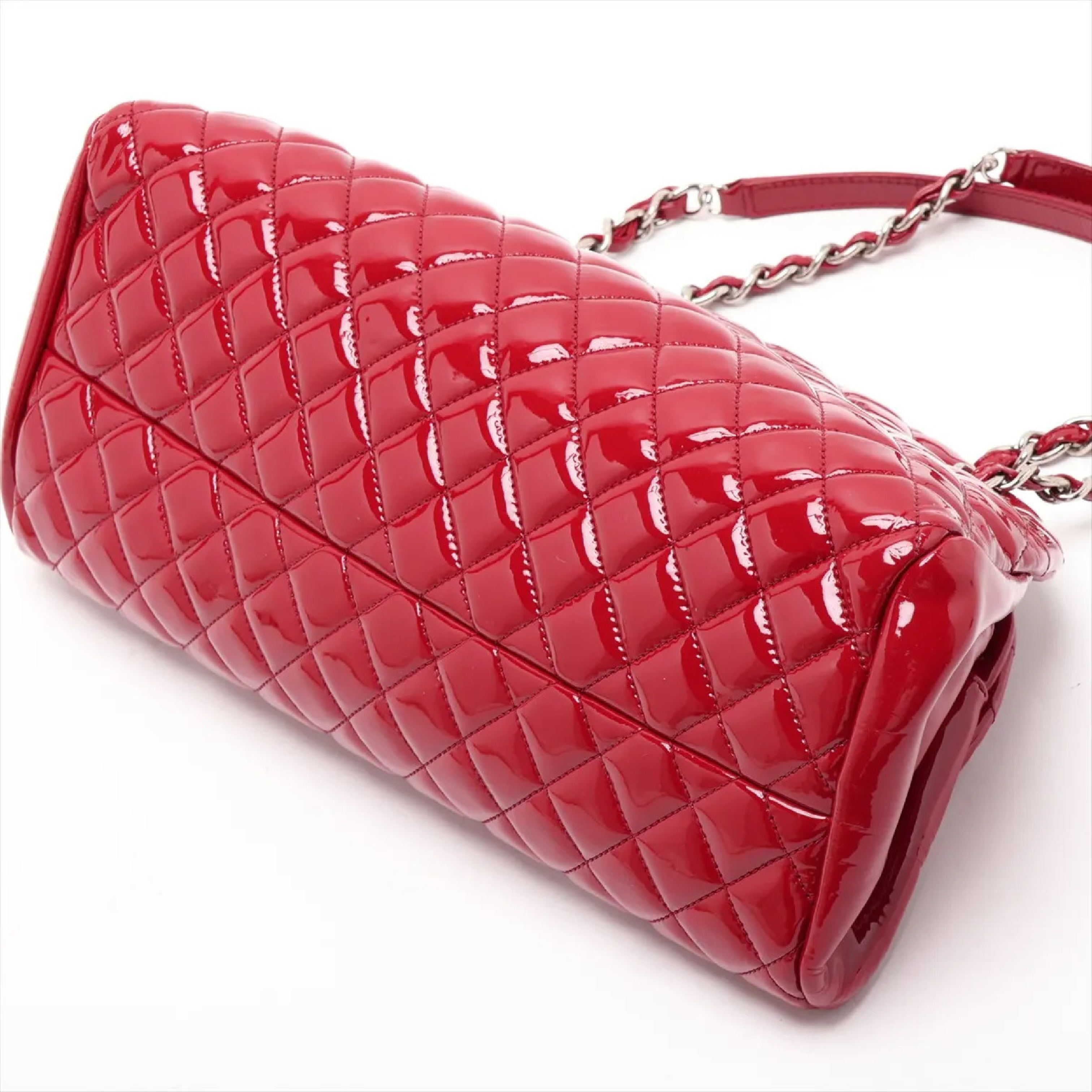 Mademoiselle Patent Leather Chain Shoulder Bag — view 4