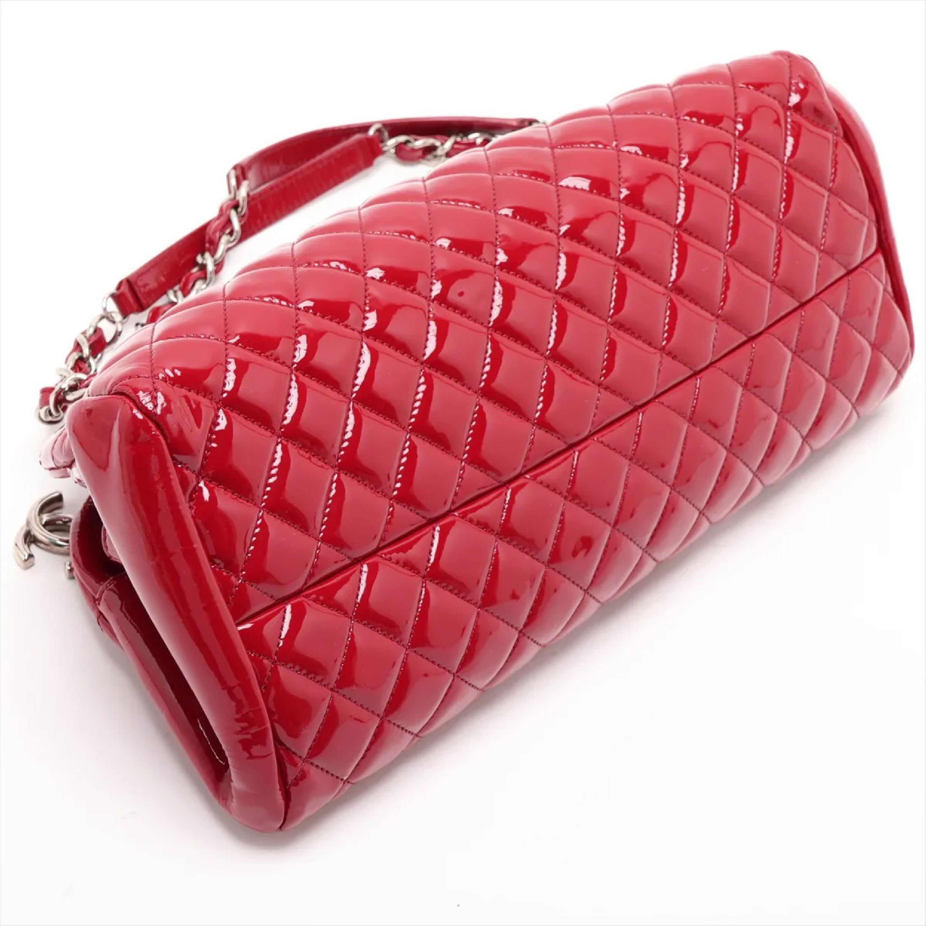Mademoiselle Patent Leather Chain Shoulder Bag — view 5