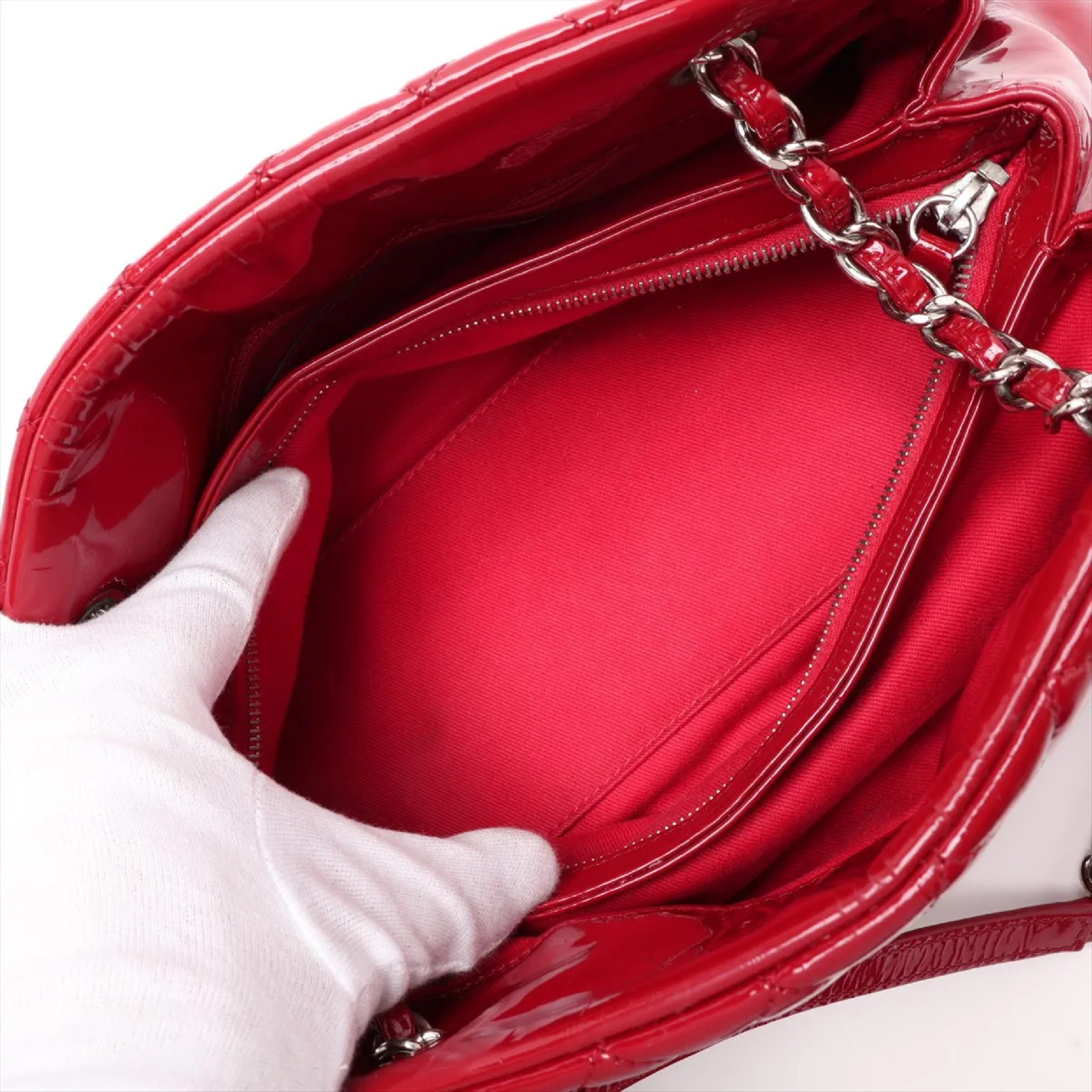 Mademoiselle Patent Leather Chain Shoulder Bag — view 6