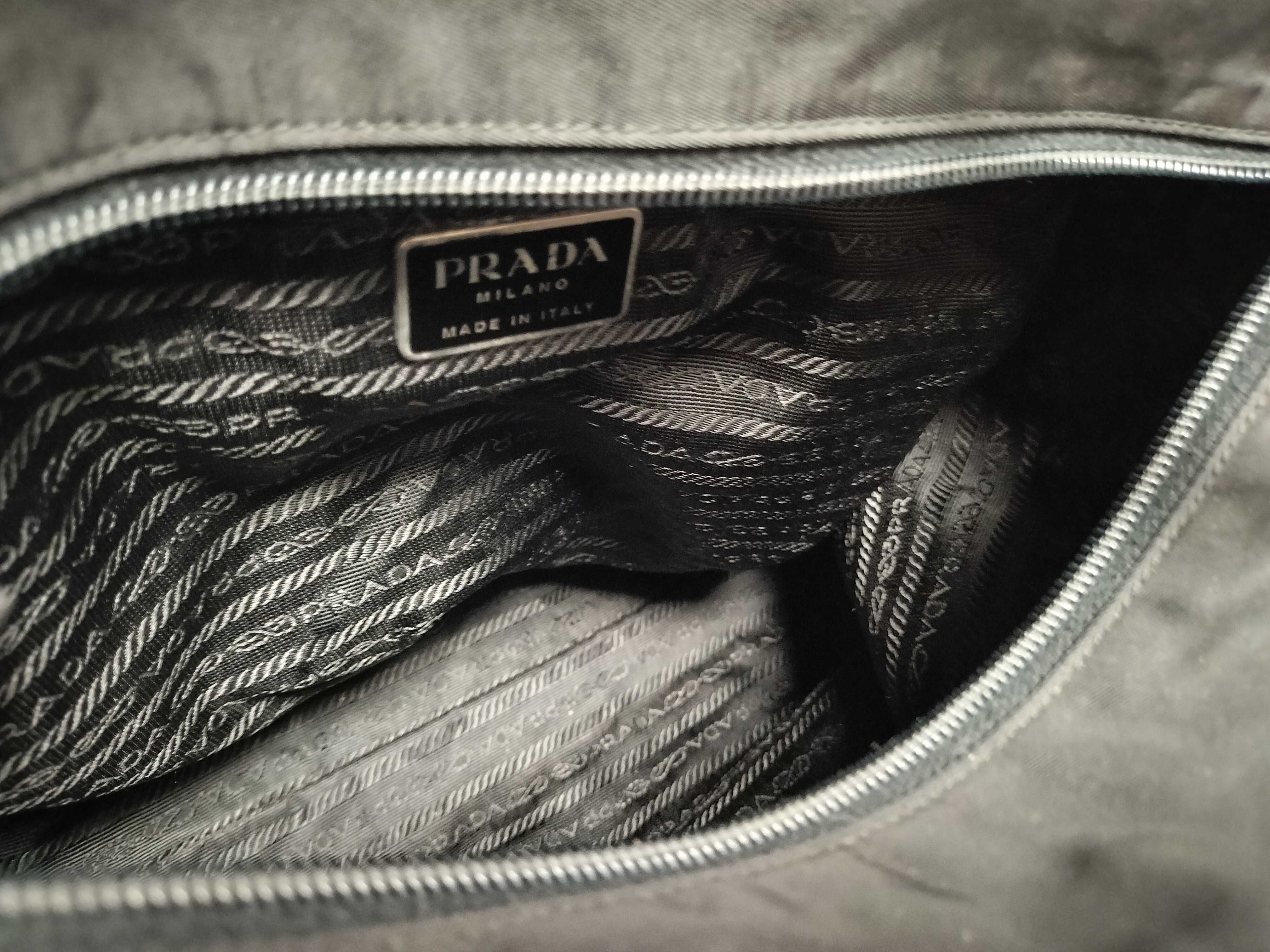 Nylon Prada Triangle Logo Tote Bag Nylon Black Tote Bag — view 11