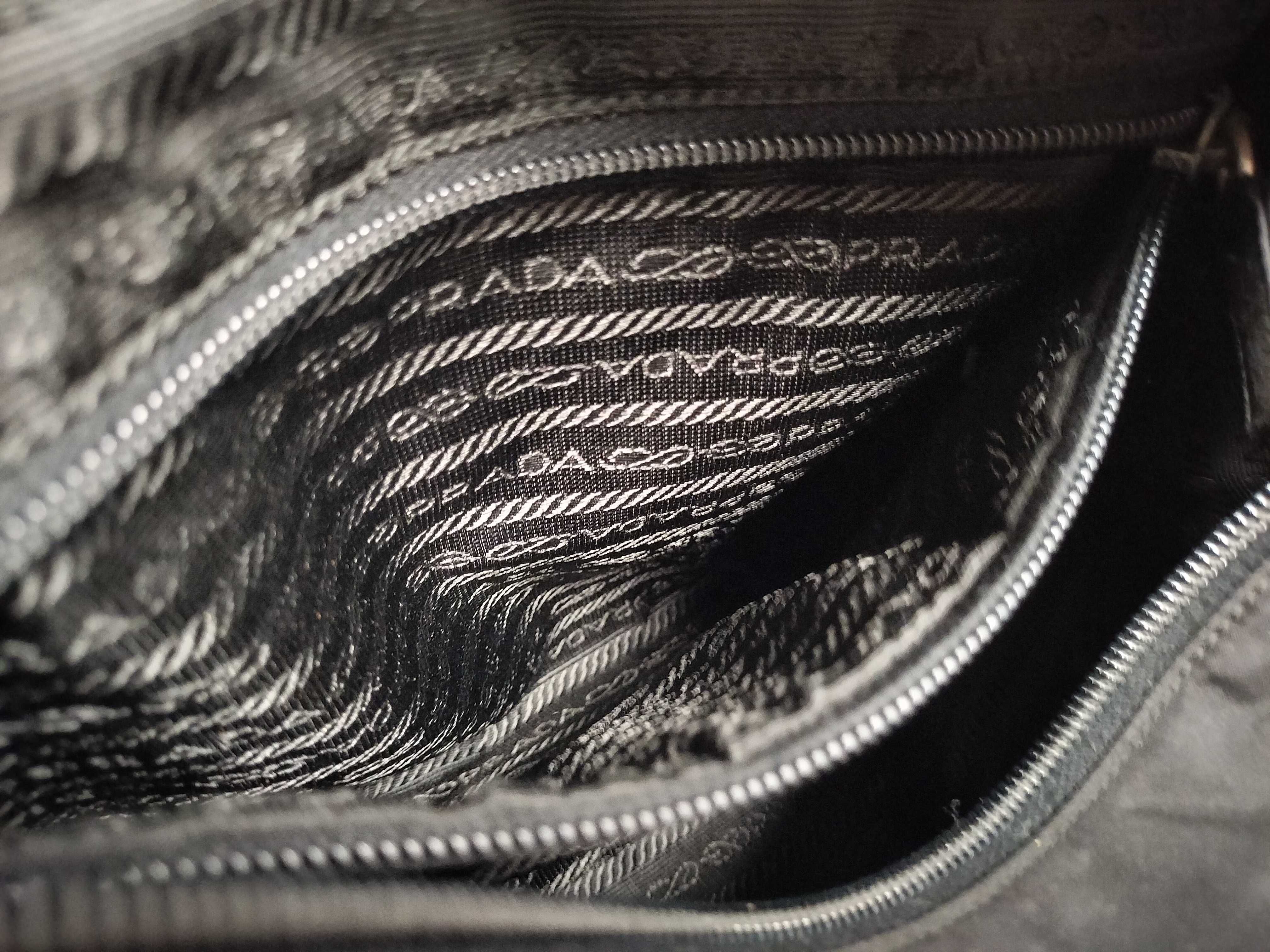 Nylon Prada Triangle Logo Tote Bag Nylon Black Tote Bag — view 12