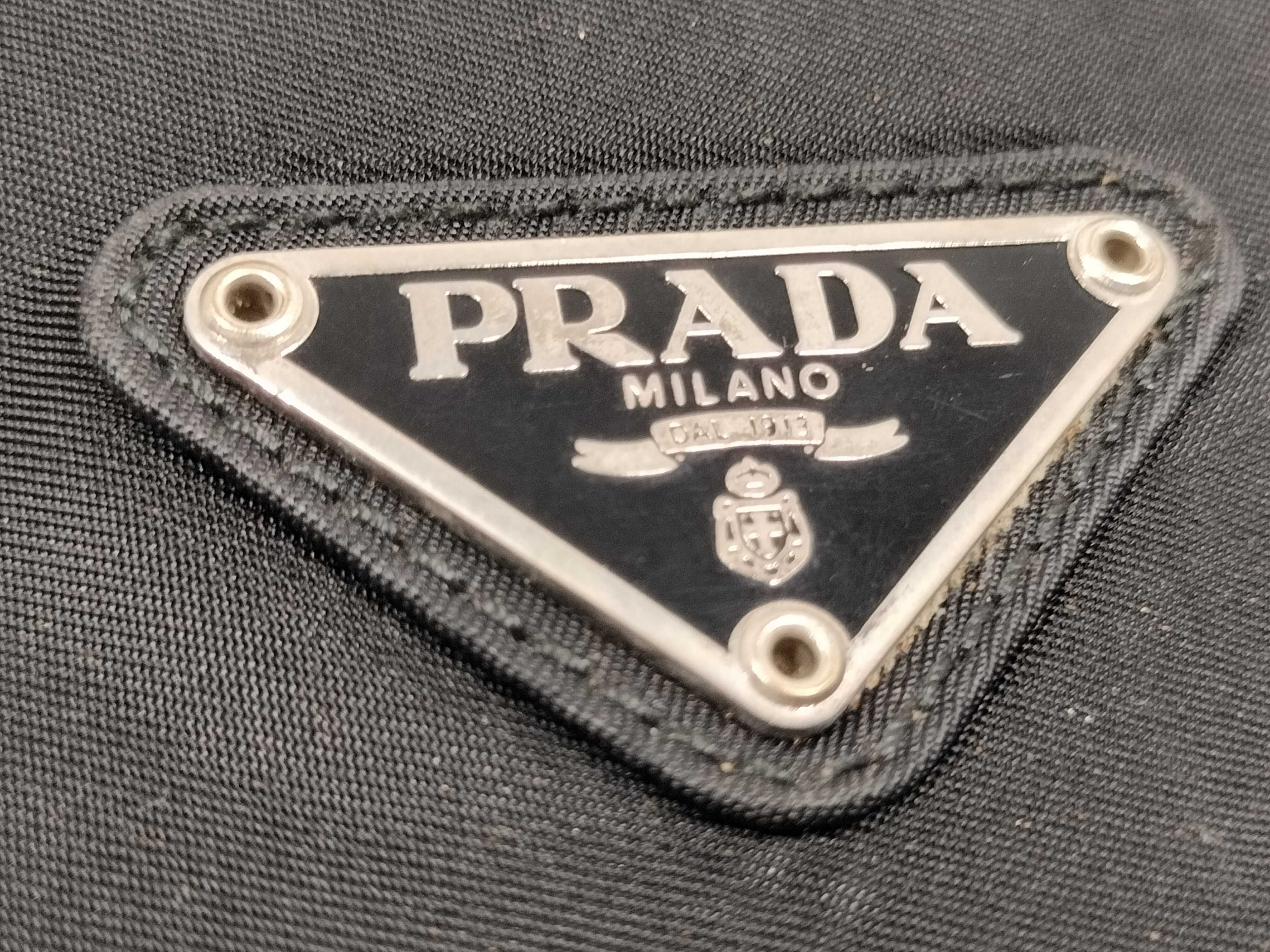 Nylon Prada Triangle Logo Tote Bag Nylon Black Tote Bag — view 14