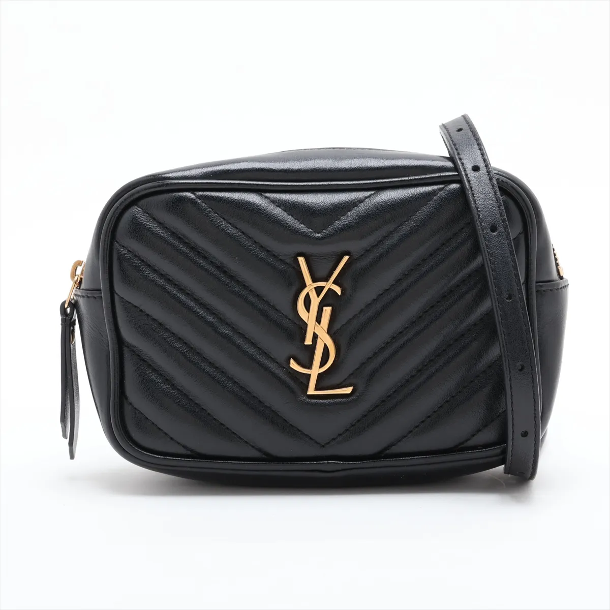 Leather Waist Pouch, Black, 534817