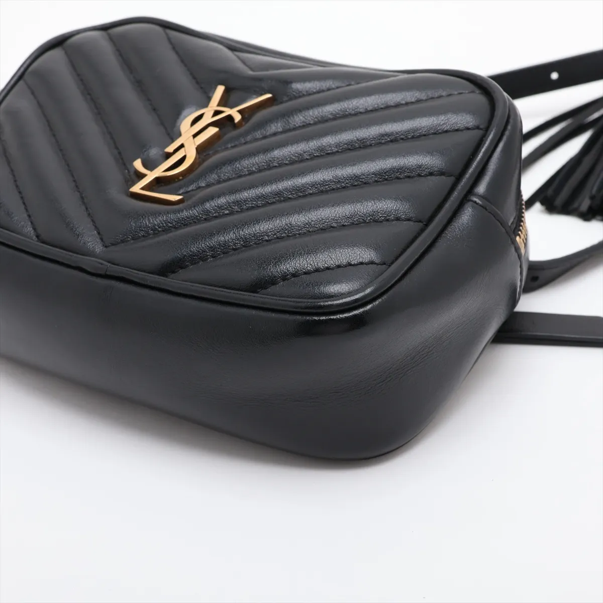 Leather Waist Pouch, Black, 534817 — view 3