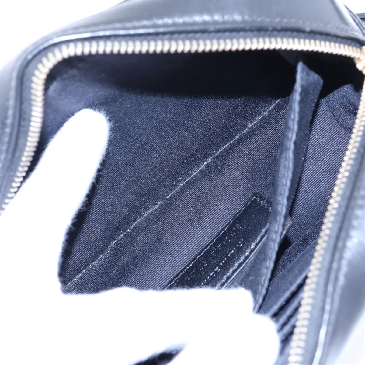 Leather Waist Pouch, Black, 534817 — view 7