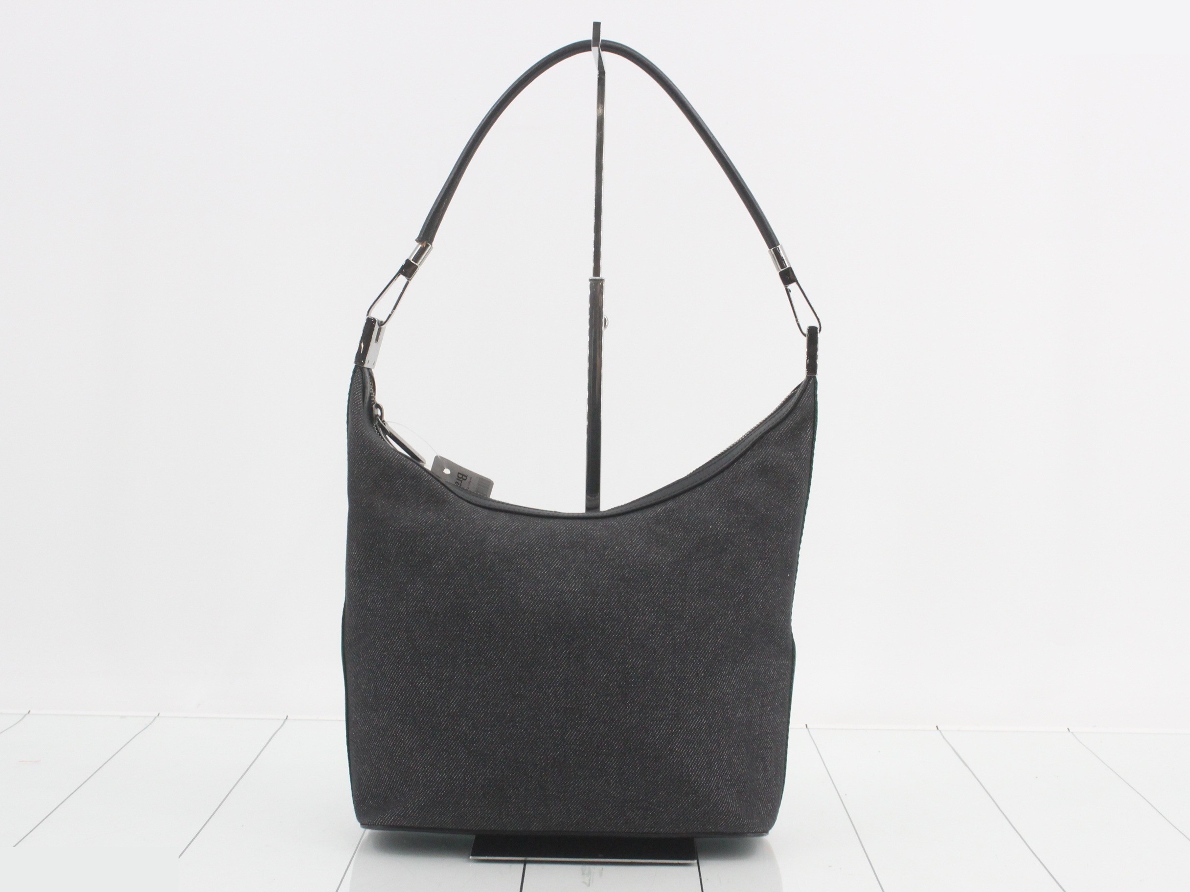 Canvas Sherry One-Shoulder Bag, Black