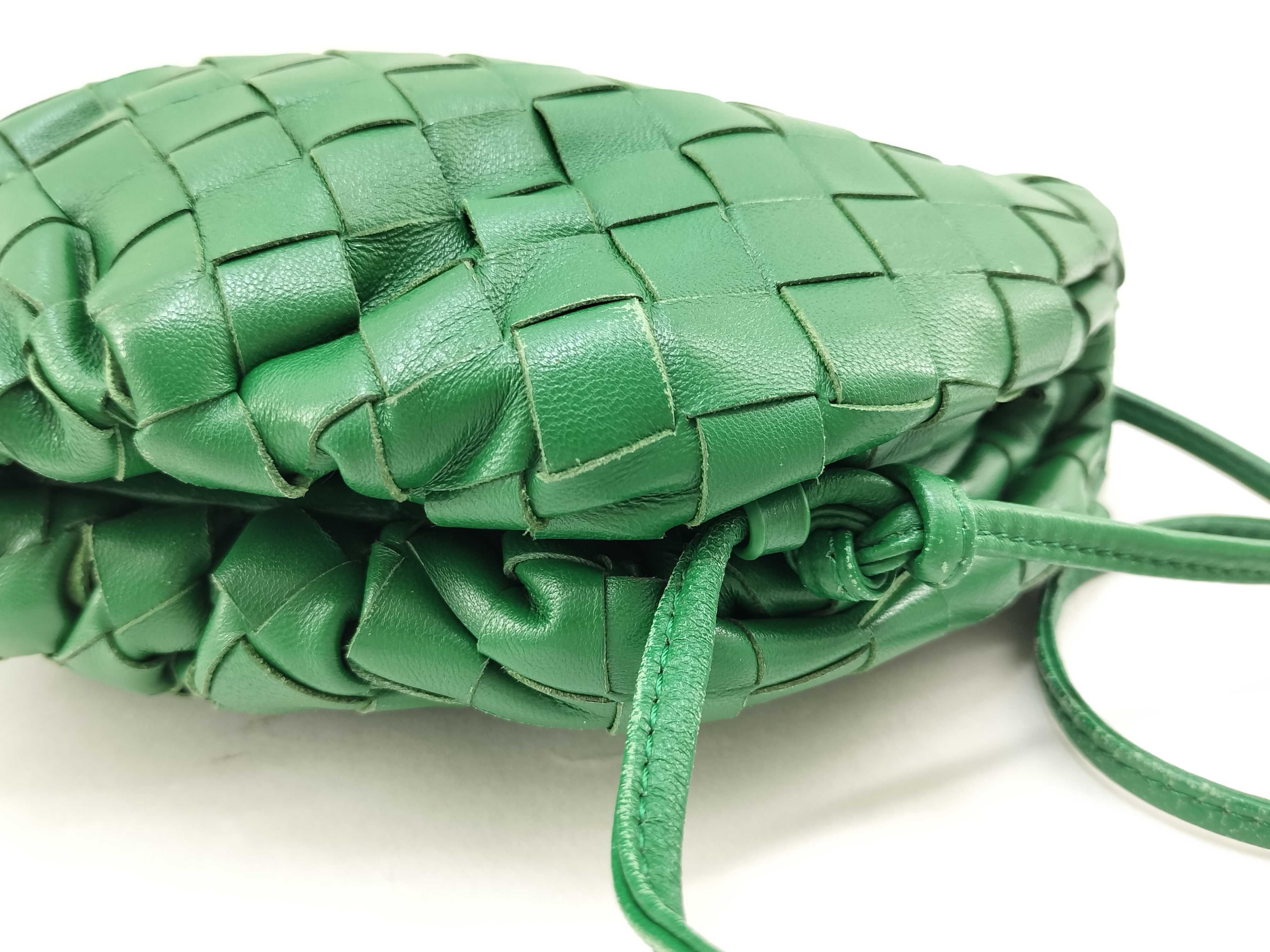 Intrecciato Mini Shoulder Bag, Green — view 8