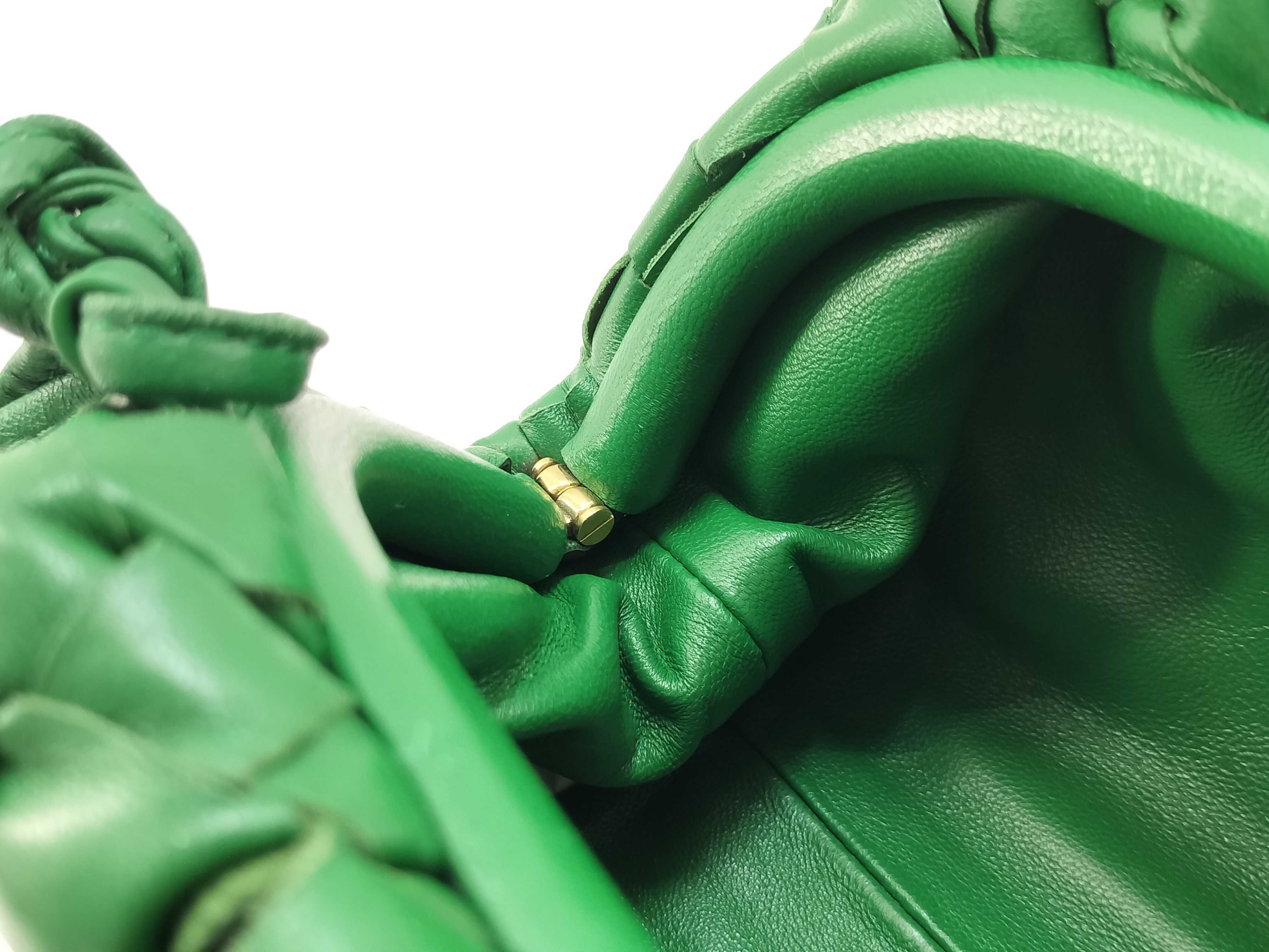 Intrecciato Mini Shoulder Bag, Green — view 10