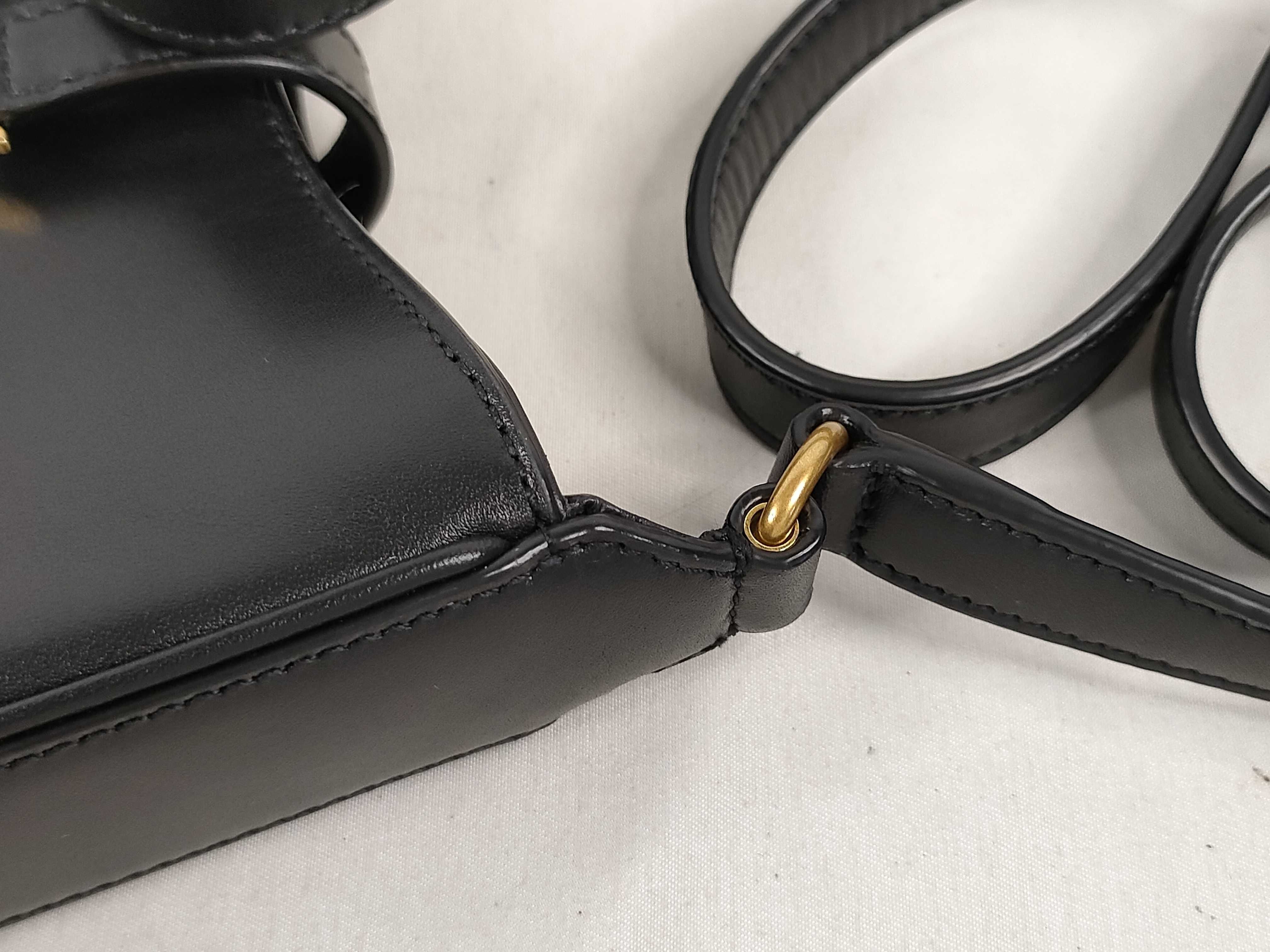 Vertical Mini 735214 Black Leather Shoulder Bag — view 5