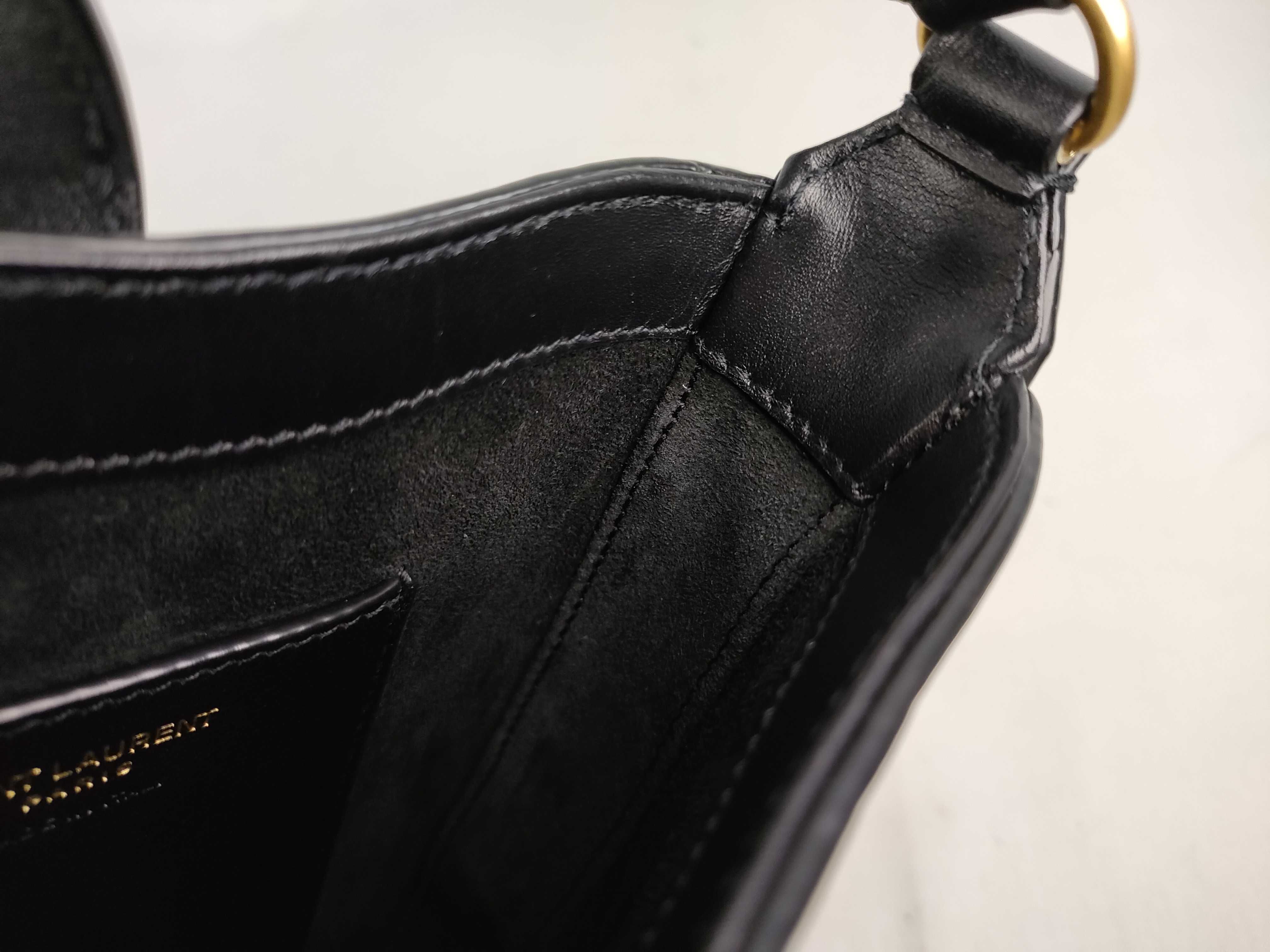 Vertical Mini 735214 Black Leather Shoulder Bag — view 9