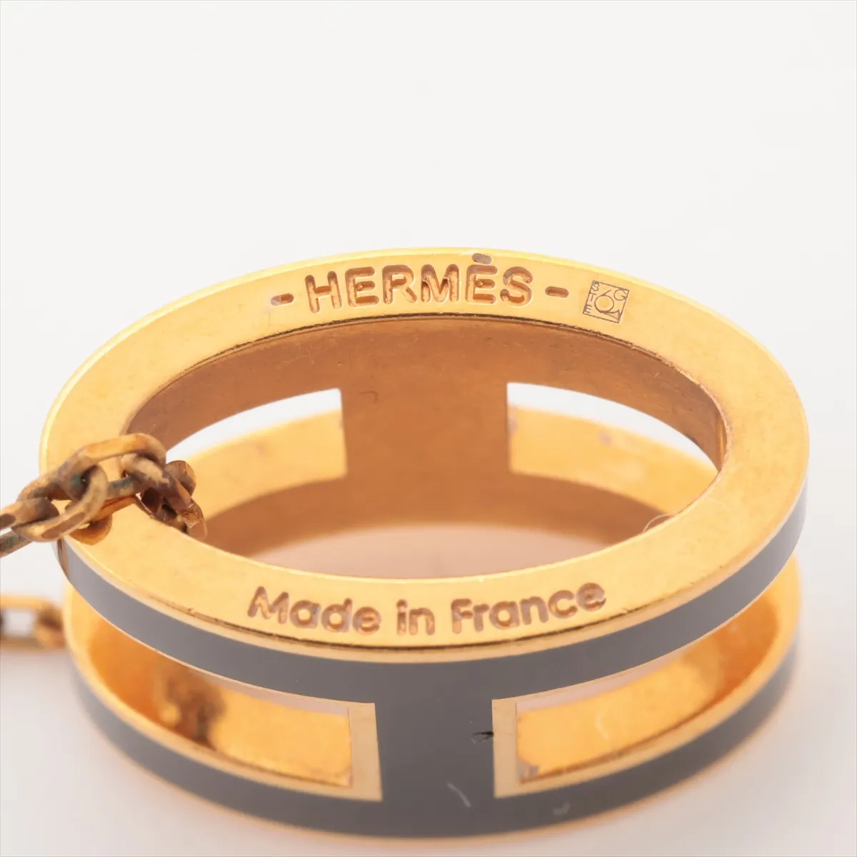 Pop H 15 Necklace, GP Gold x Black, — view 4