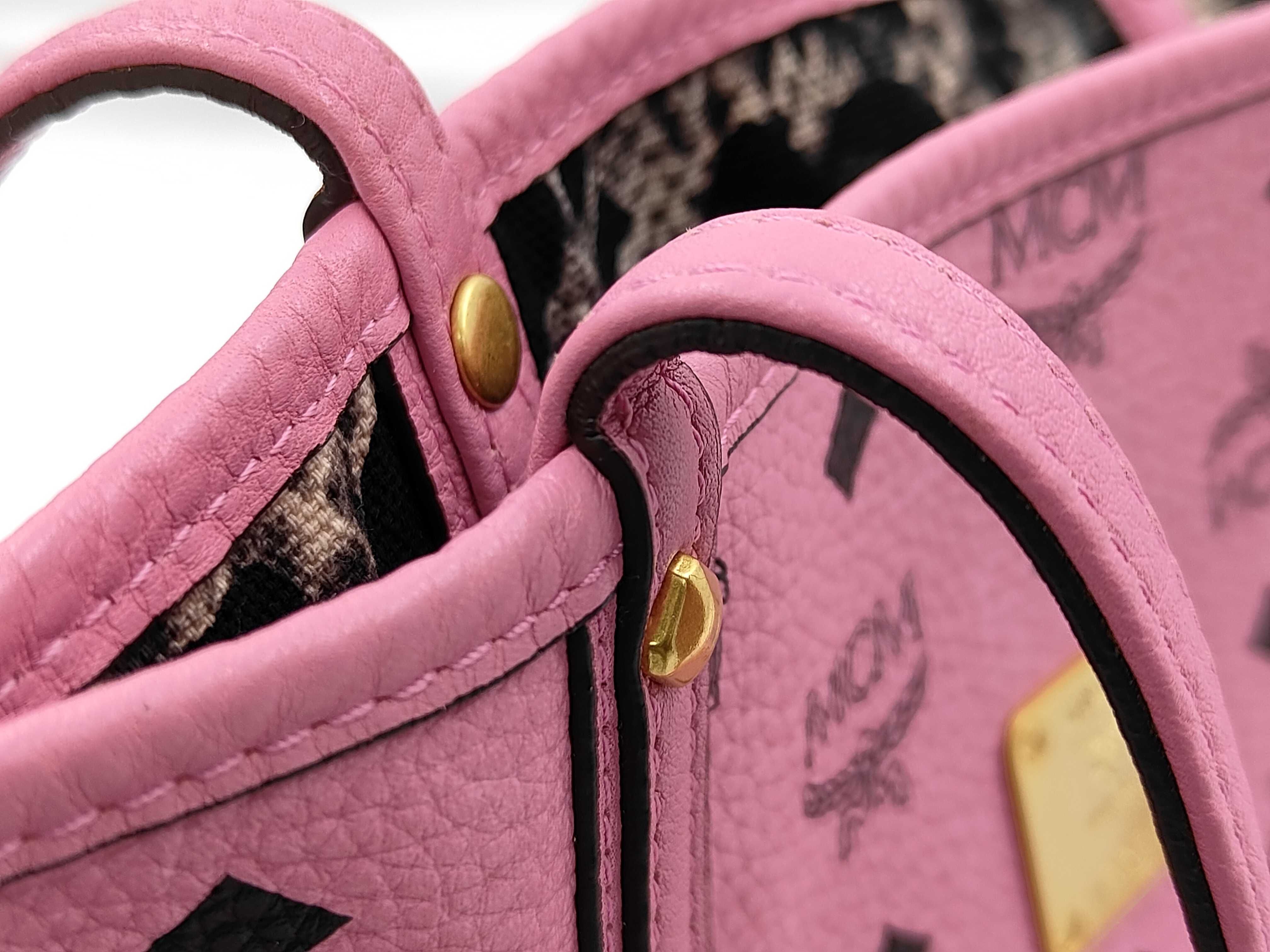 MCM Visetos Tote Bag Pink Tote Bag — view 7