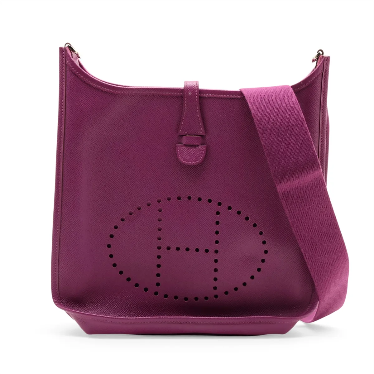 Hermès Evelyne 1 29 PM, Veau Epsom leather, Anemone color, Silver hardware, Year: 2015