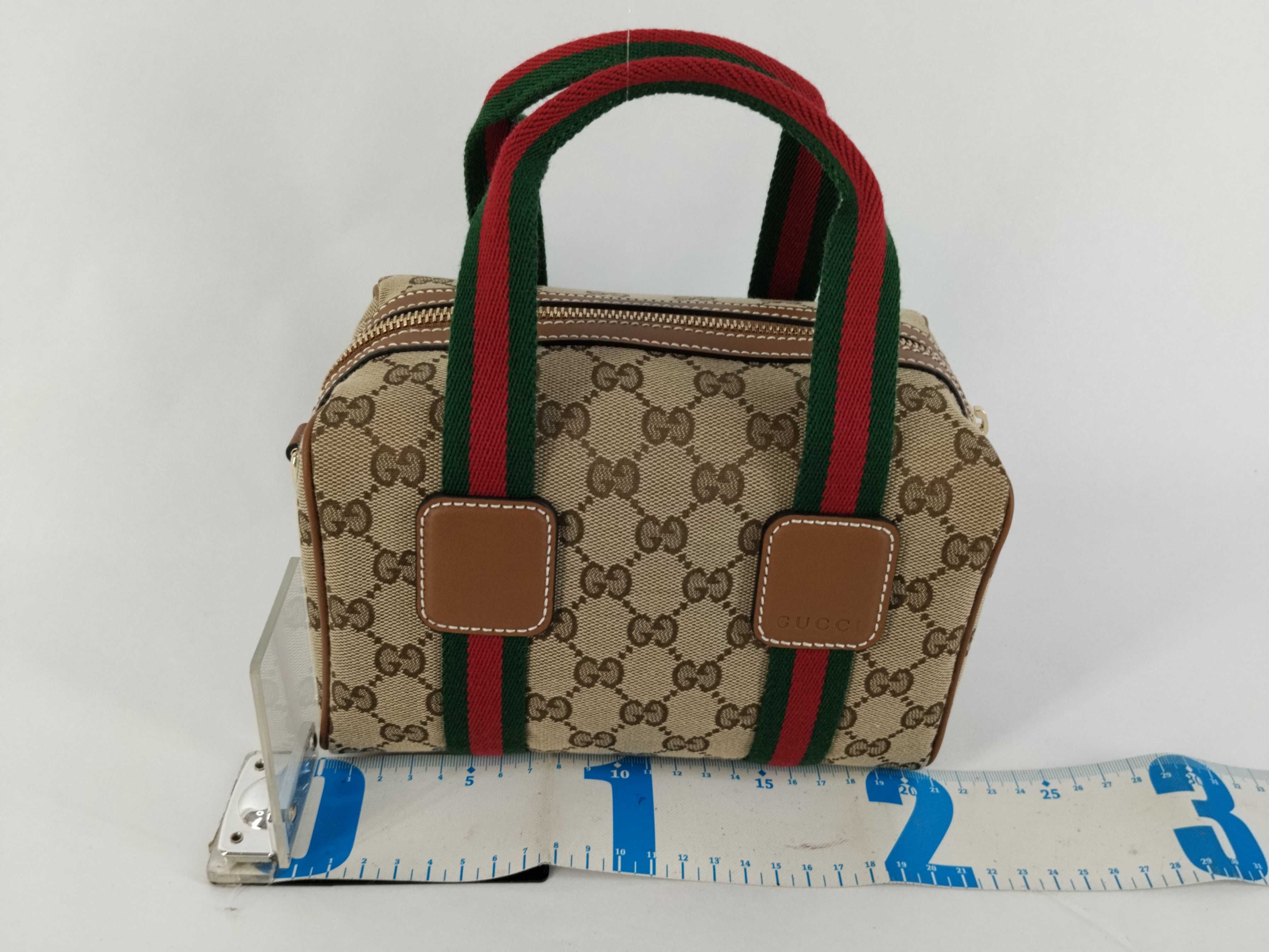 GG Supreme Ophidia Mini Boston Bag GG Handbag 859975 with Dust Bag and Shoulder Strap — view 2