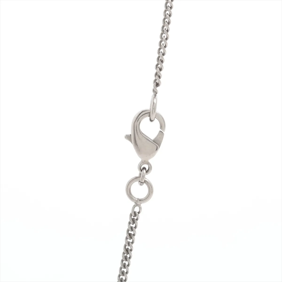 Mademoiselle B12A Necklace, Gold Plated x Faux Pearl, Silver x Black. Shows signs of wear, — view 3