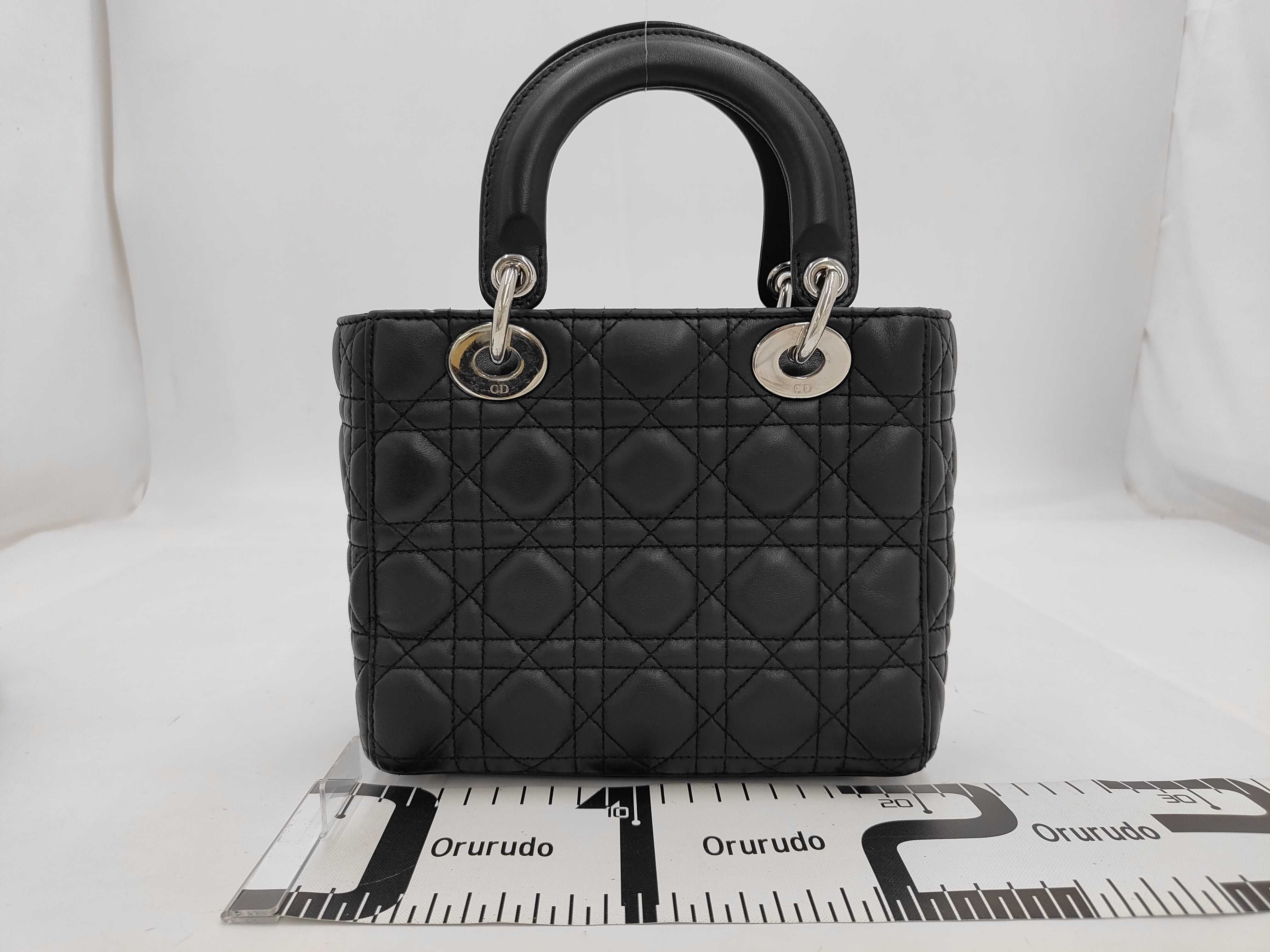 Lady Dior Lamb Cannage Black 2WAY Handbag Bag — view 2
