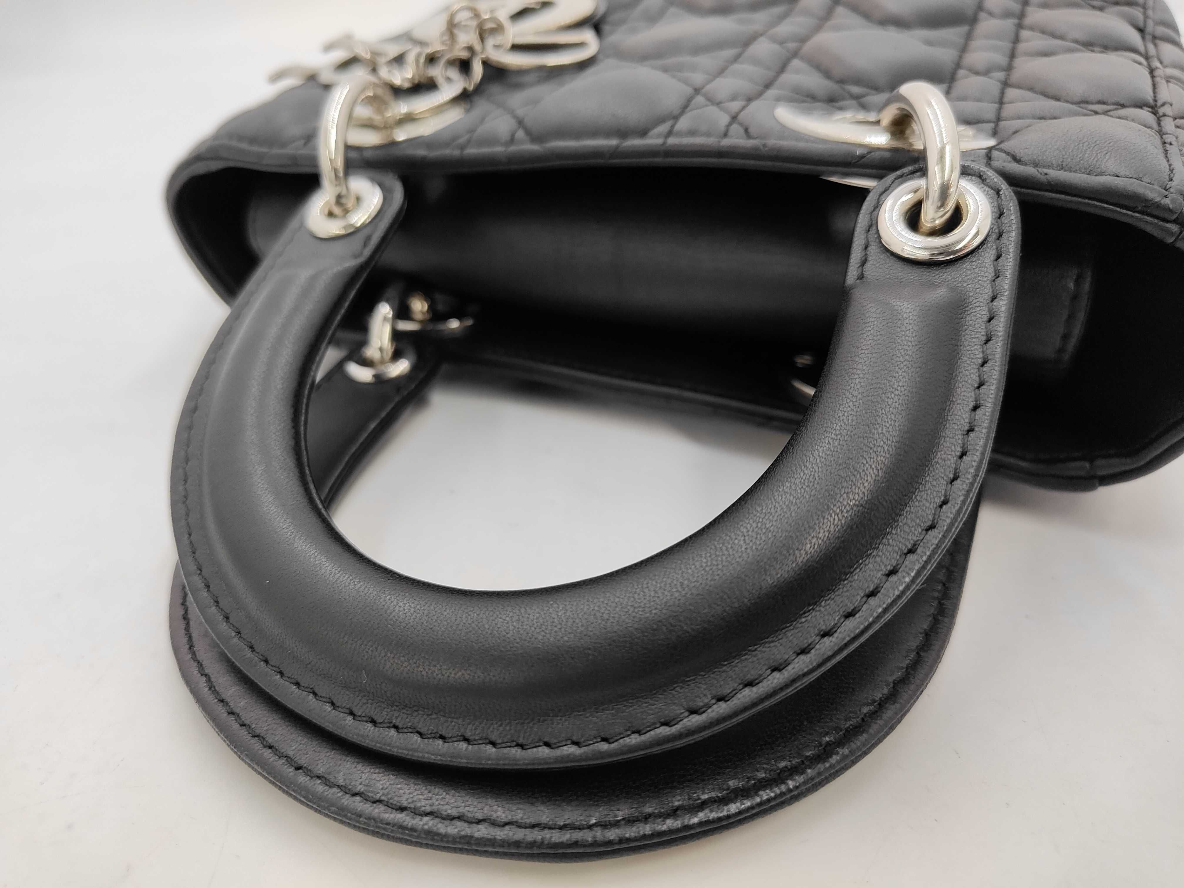 Lady Dior Lamb Cannage Black 2WAY Handbag Bag — view 3