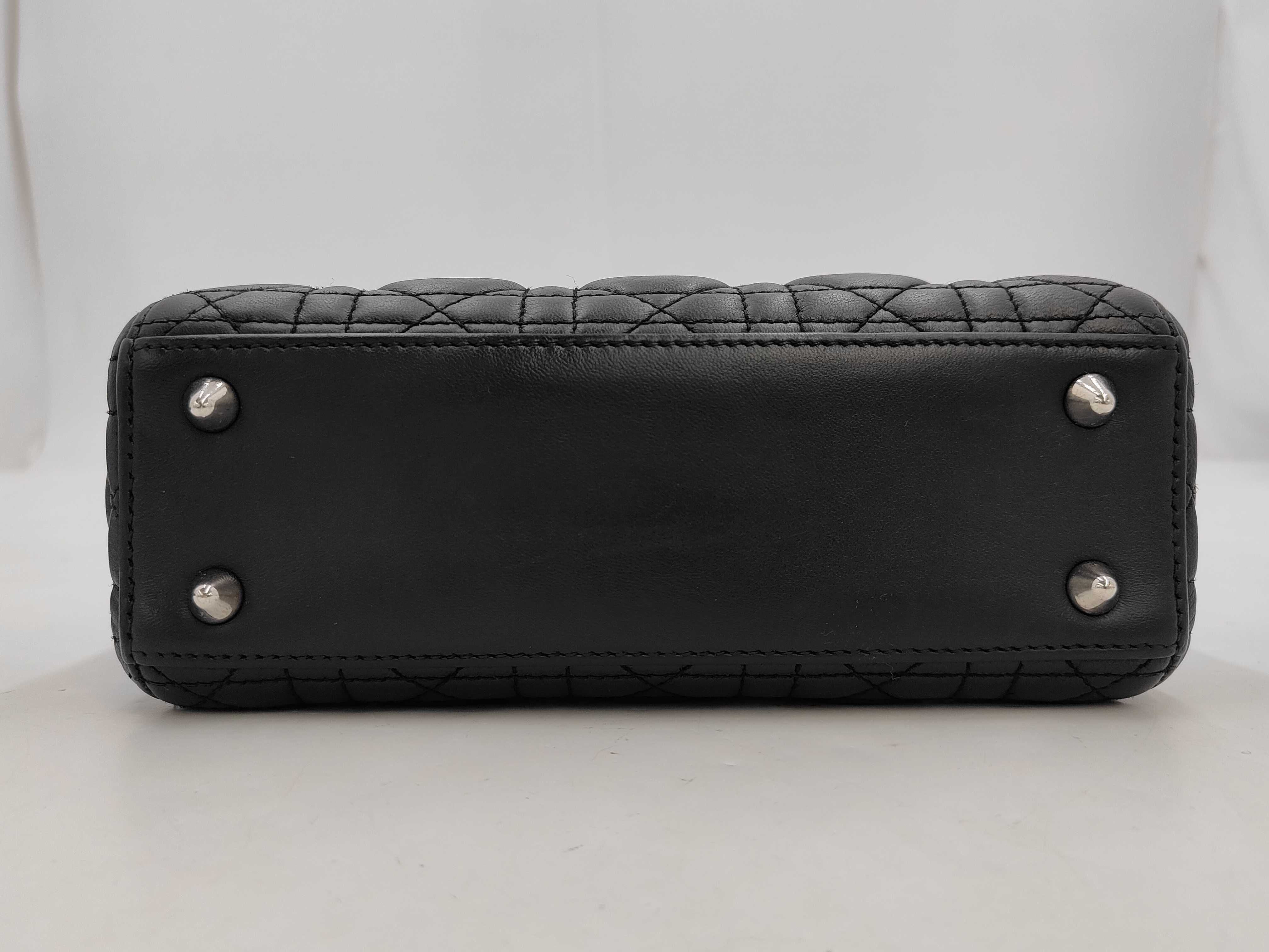 Lady Dior Lamb Cannage Black 2WAY Handbag Bag — view 5